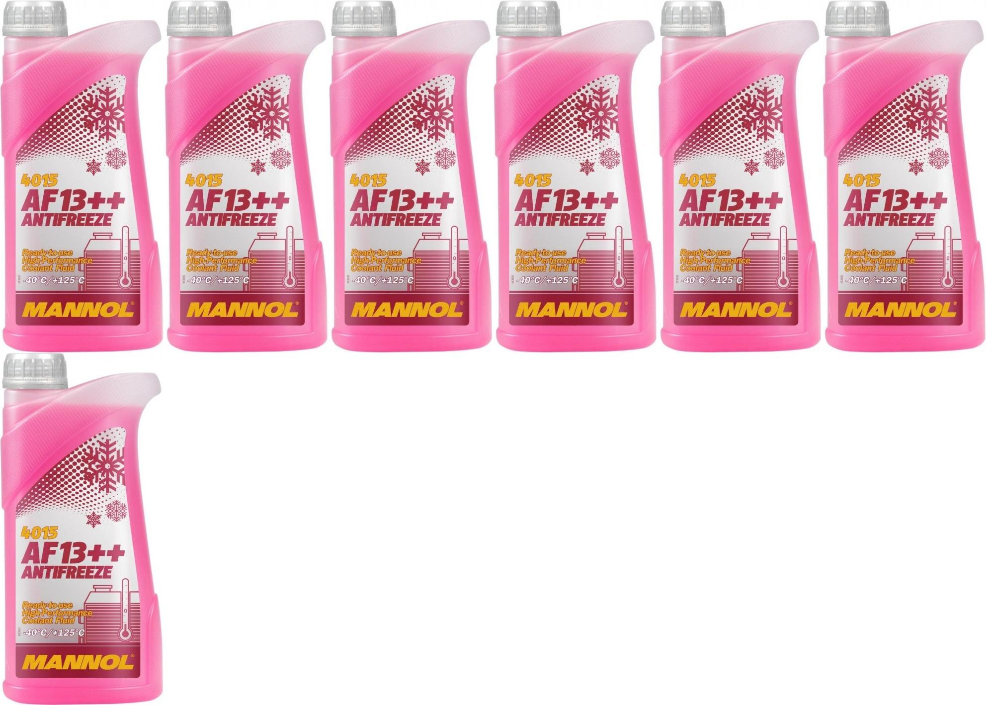 MANNOL Kühlerfrostschutz AF13++ Fertigmischung (- 40°C) 7x 1l = 7 Liter