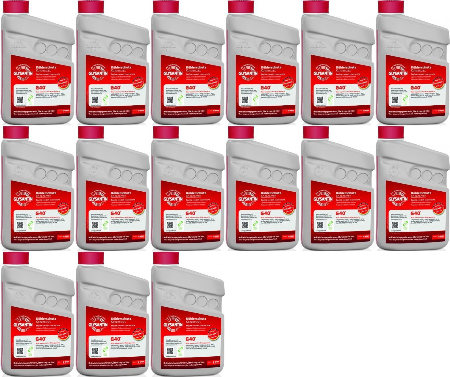 BASF Glysantin G40 Kühlerschutz Konzentrat 1 Liter 15x 1l = 15 Liter