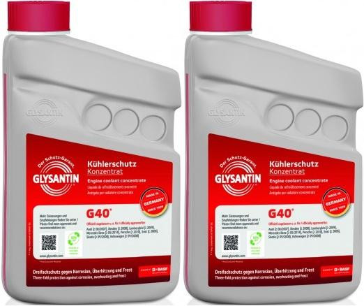 BASF Glysantin G40 Kühlerschutz Konzentrat 1 Liter 2x 1l = 2 Liter