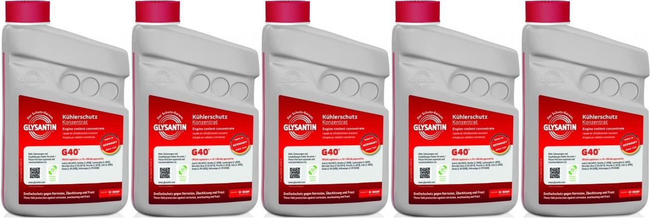 BASF Glysantin G40 Kühlerschutz Konzentrat 1 Liter 5x 1l = 5 Liter