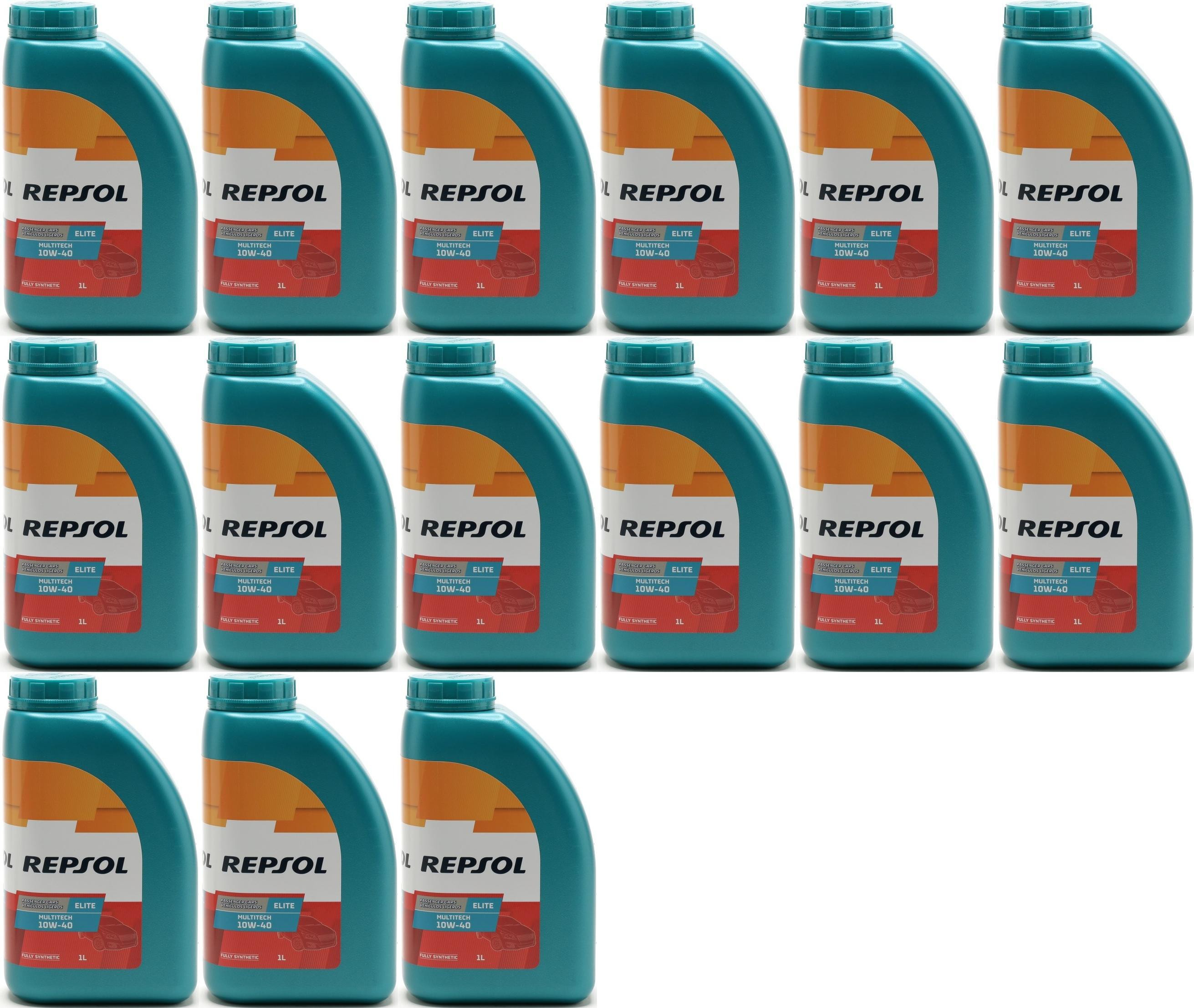REPSOL ELITE MULTITECH 10W-40 15x 1l = 15 Liter
