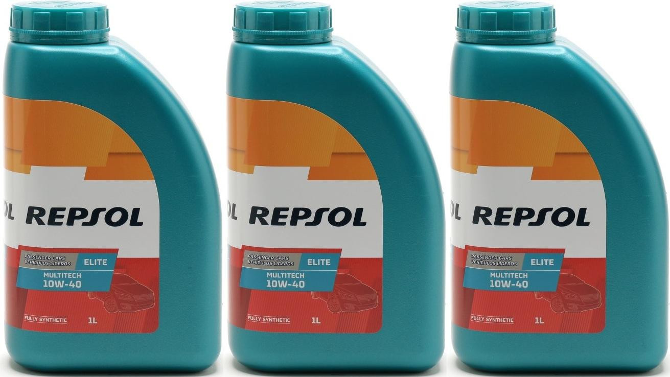 REPSOL ELITE MULTITECH 10W-40 3x 1l = 3 Liter