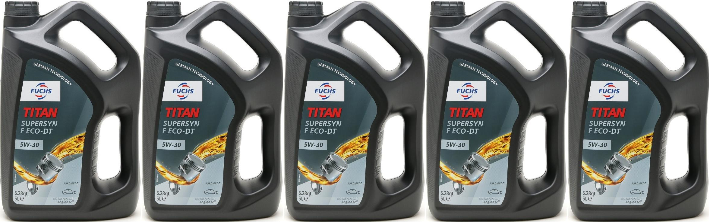 FUCHS TITAN Supersyn F Eco-DT SAE 5W-30 Motoröl 5x 5 = 25 Liter
