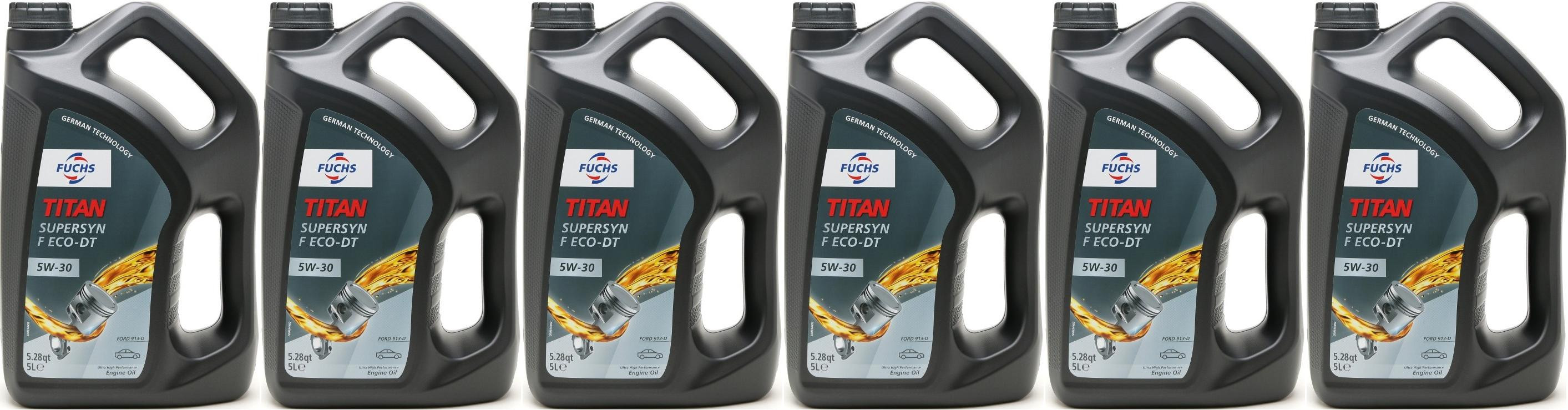 FUCHS TITAN Supersyn F Eco-DT SAE 5W-30 Motoröl 6x 5 = 30 Liter
