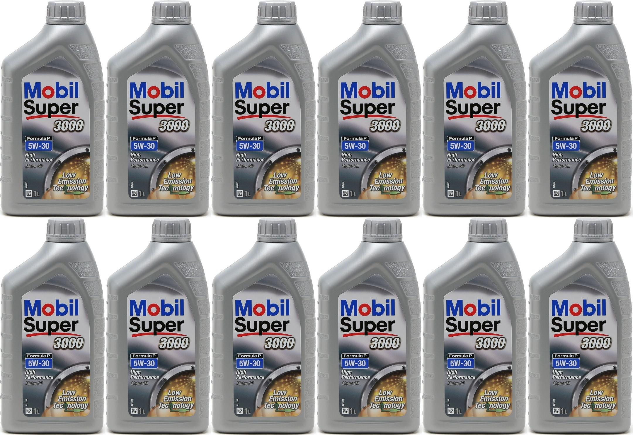 Mobil Super 3000 Formula P 0W-30 Motoröl 12x 1l = 12 Liter