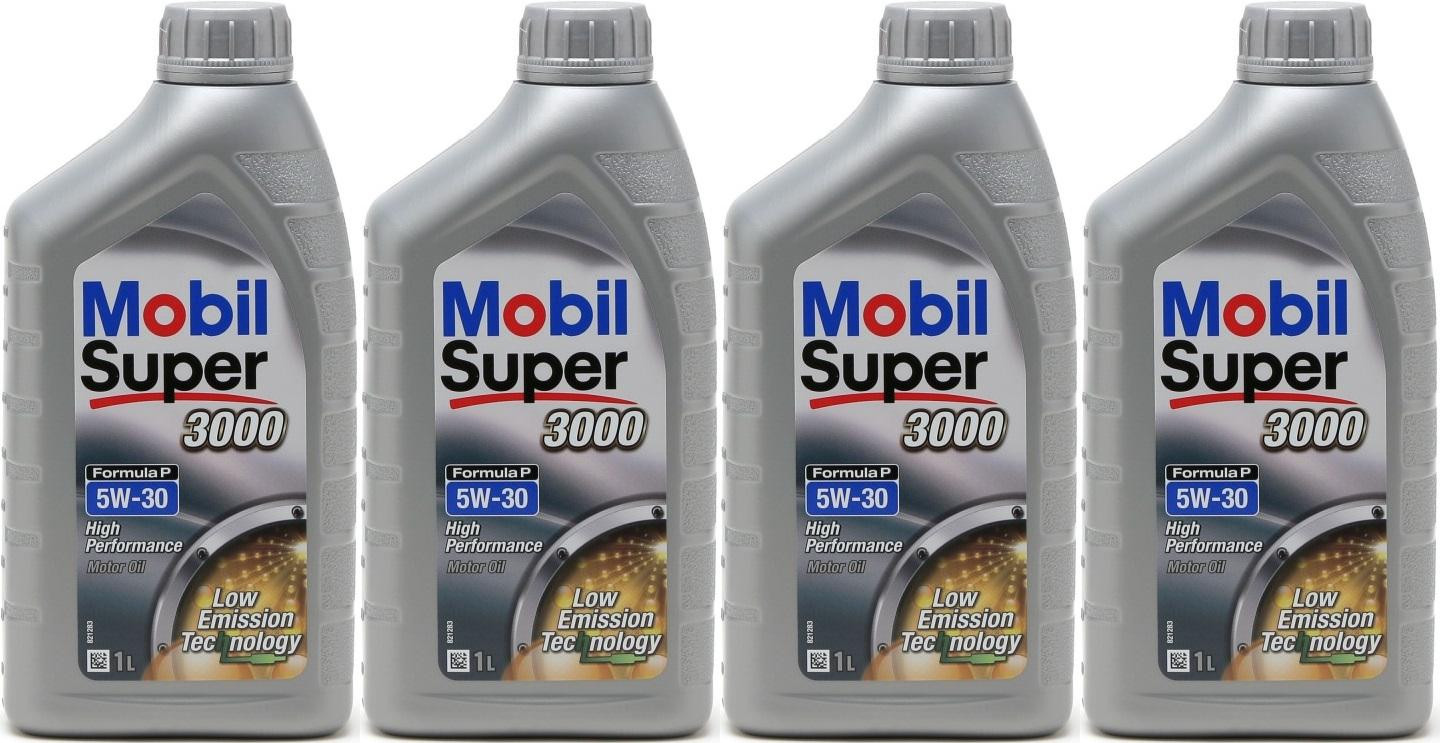 Mobil Super 3000 Formula P 0W-30 Motoröl 4x 1l = 4 Liter