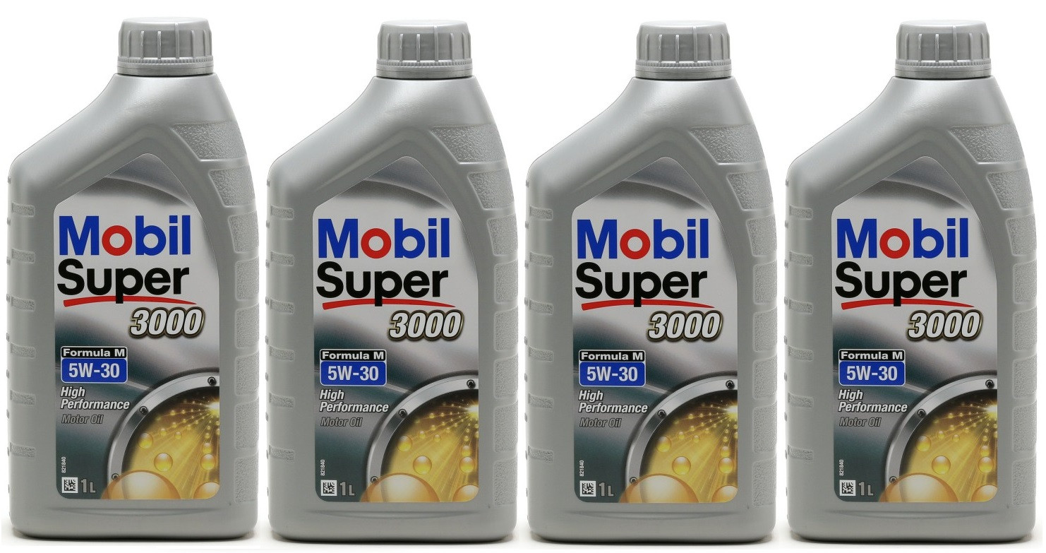 Mobil Super 3000 Formula M 5W-30 Motoröl 4x 1l = 4 Liter