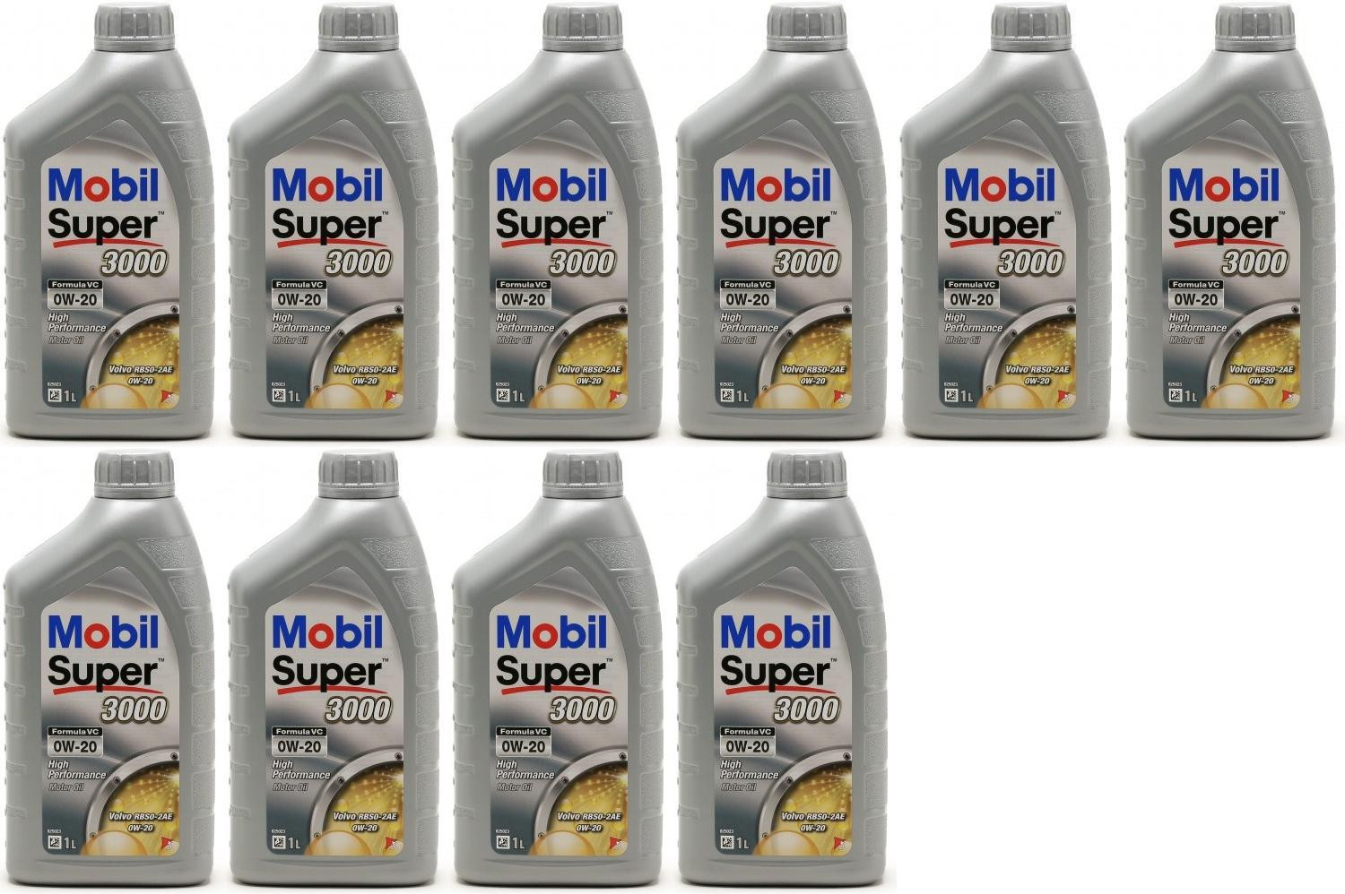 Mobil Super 3000 Formula VC 0W-20 Motoröl 10x 1l = 10 Liter