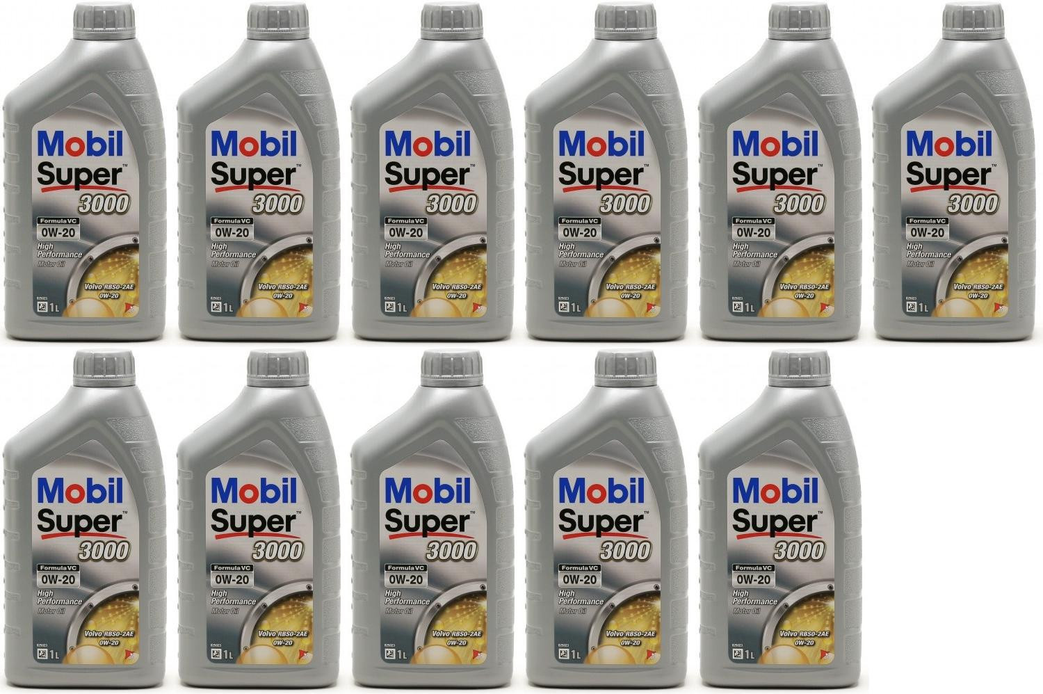 Mobil Super 3000 Formula VC 0W-20 Motoröl 11x 1l = 11 Liter