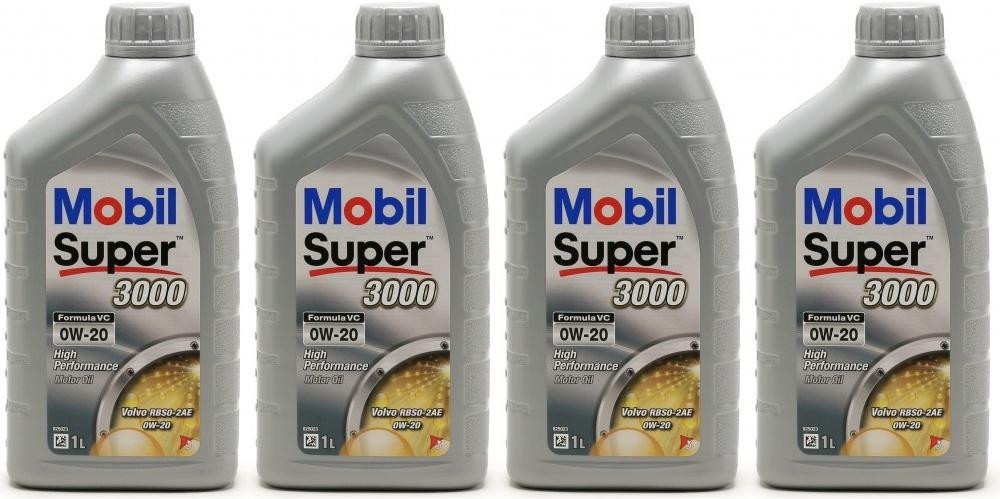 Mobil Super 3000 Formula VC 0W-20 Motoröl 4x 1l = 4 Liter