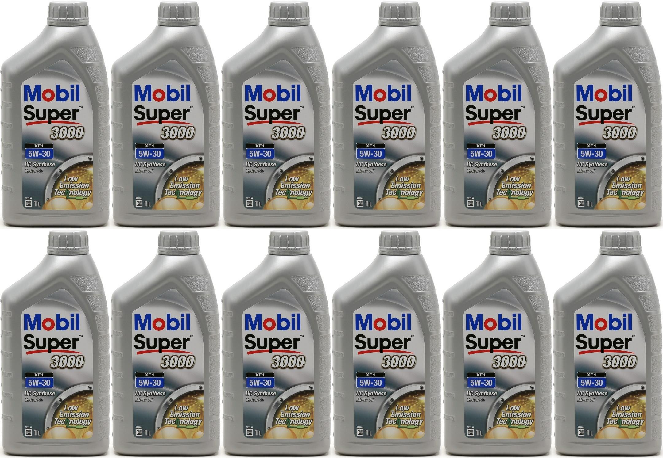 Mobil Super 3000 Formula XE X1 5W-30 Motoröl (BMW LL0-4)1l 12x 1l = 12 Liter