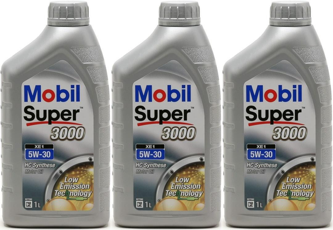 Mobil Super 3000 Formula XE X1 5W-30 Motoröl (BMW LL0-4)1l 3x 1l = 3 Liter