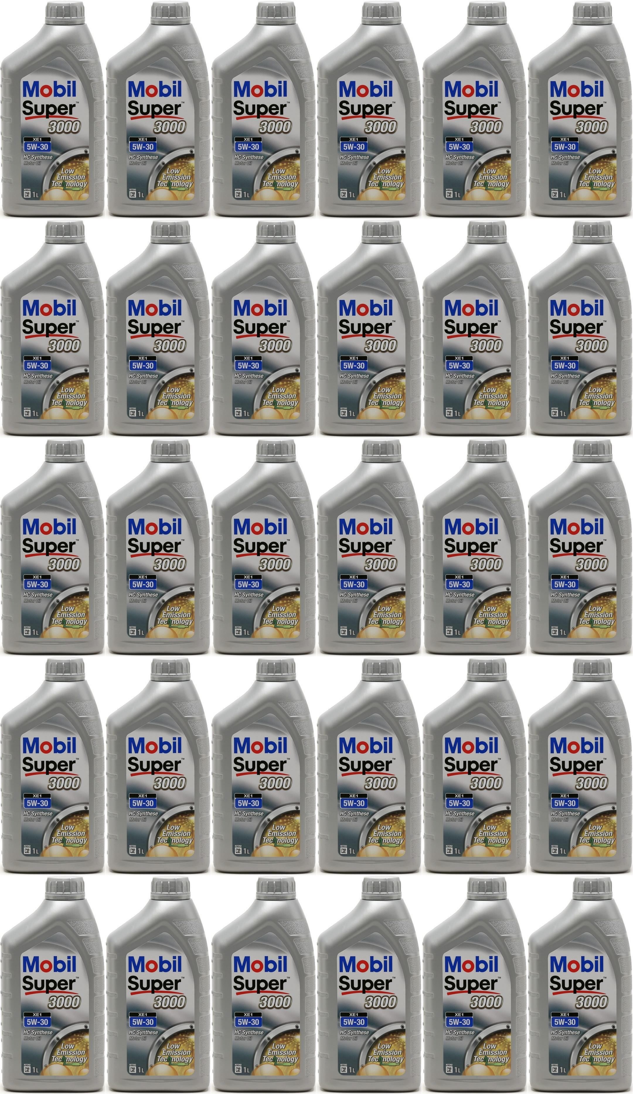 Mobil Super 3000 Formula XE X1 5W-30 Motoröl (BMW LL0-4)1l 30x 1l = 30 Liter