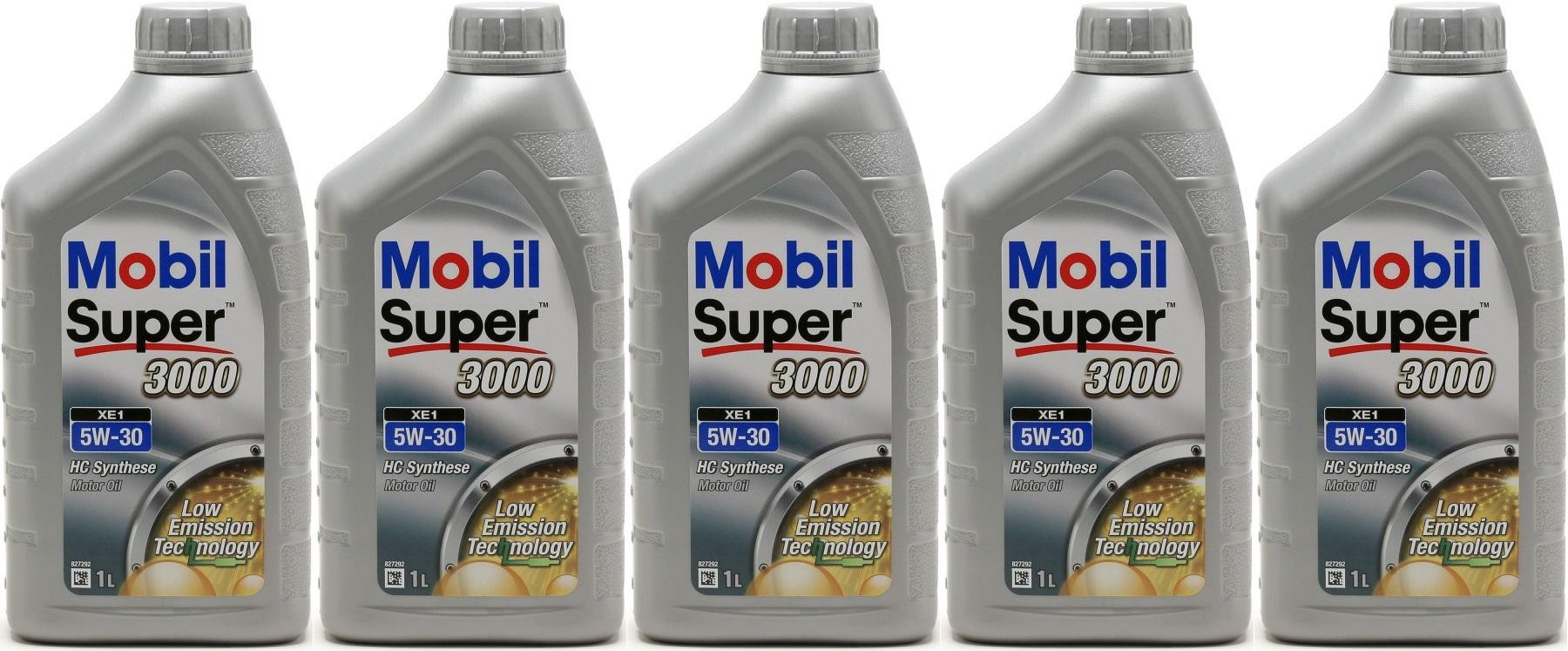 Mobil Super 3000 Formula XE X1 5W-30 Motoröl (BMW LL0-4)1l 5x 1l = 5 Liter