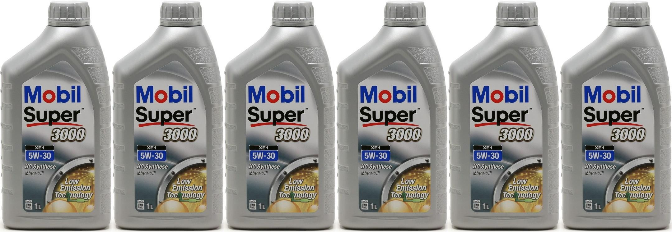 Mobil Super 3000 Formula XE X1 5W-30 Motoröl (BMW LL0-4)1l 6x 1l = 6 Liter