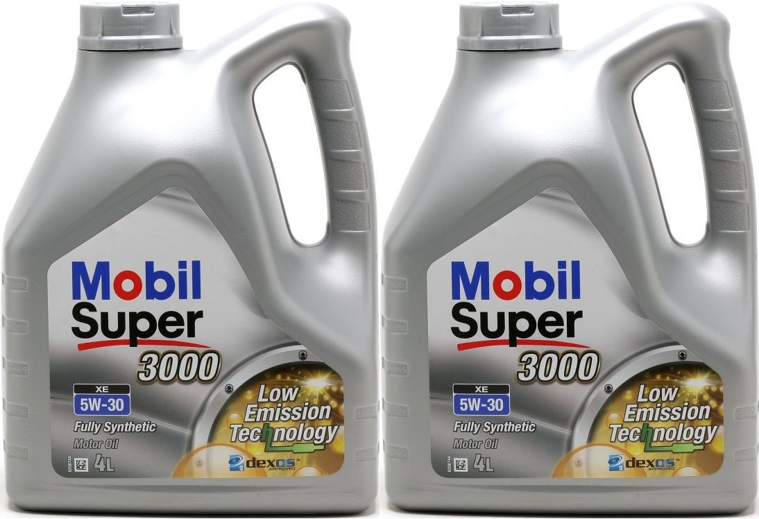 Mobil Super 3000 XE 5W-30 Motoröl 2x 4l = 8 Liter
