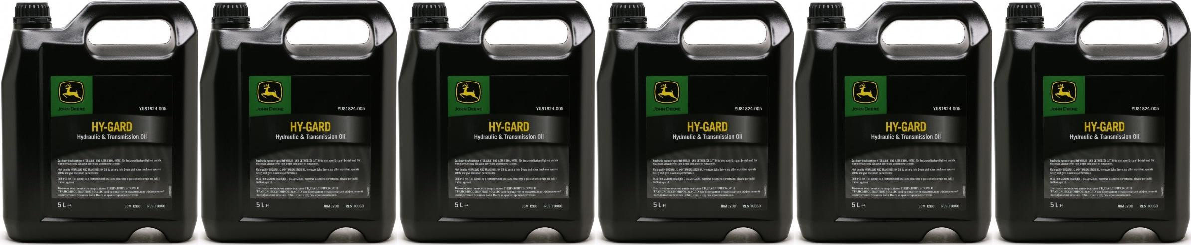 John Deere Hy-Gard Getriebe- und Hydrauliköl (UTTO) 6x 5 = 30 Liter