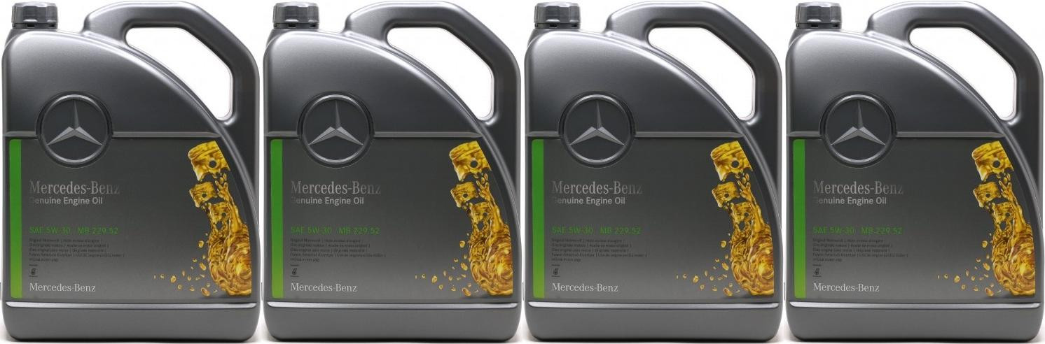 Original Mercedes Benz MB 229.52 5W-30 Motoröl 4x 5 = 20 Liter