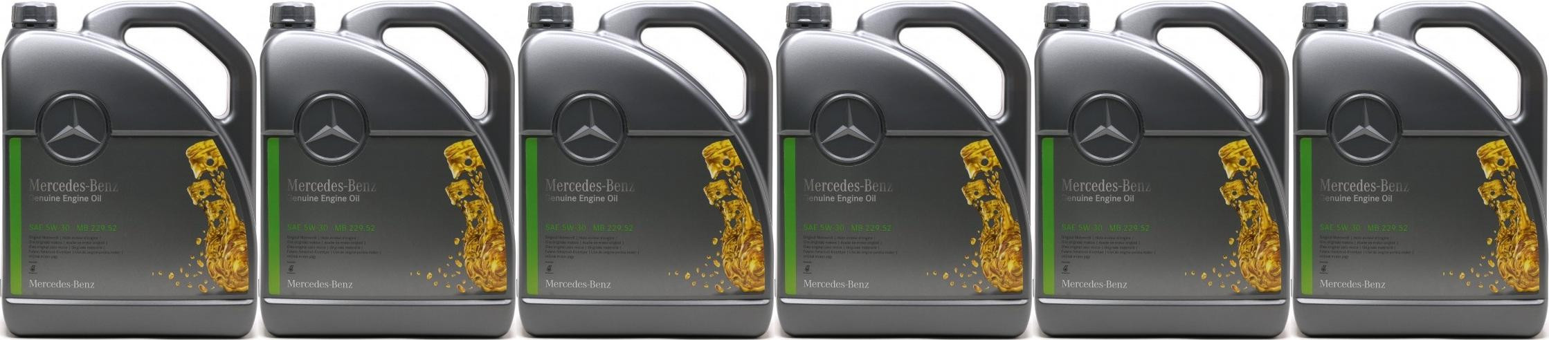 Original Mercedes Benz MB 229.52 5W-30 Motoröl 6x 5 = 30 Liter