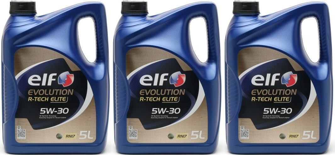 Elf Evolution R-Tech RN17 5W-30 Motoröl 3x 5 = 15 Liter