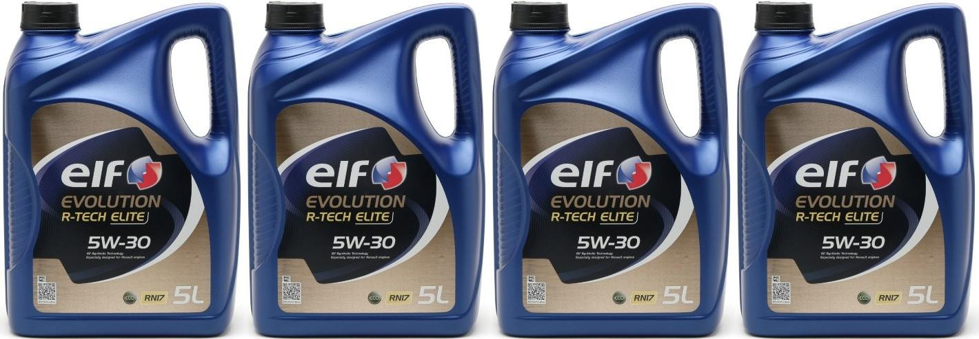 Elf Evolution R-Tech RN17 5W-30 Motoröl 4x 5 = 20 Liter