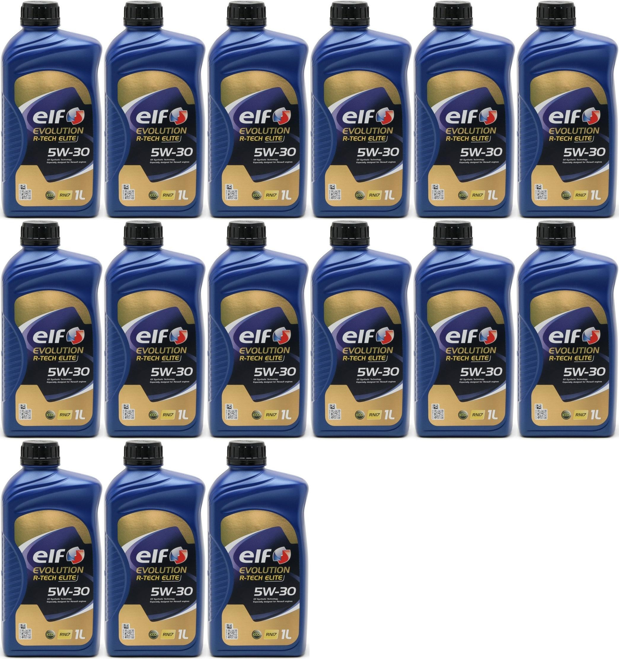 Elf Evolution R-Tech RN17 5W-30 Motoröl 15x 1l = 15 Liter