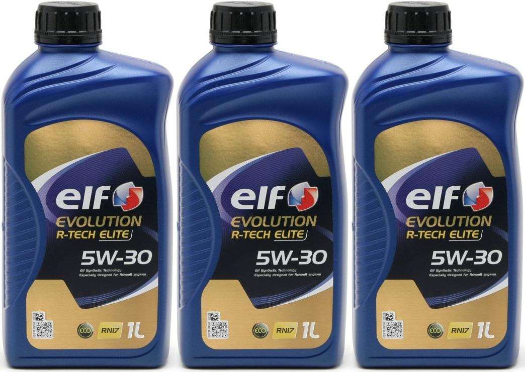 Elf Evolution R-Tech RN17 5W-30 Motoröl 3x 1l = 3 Liter