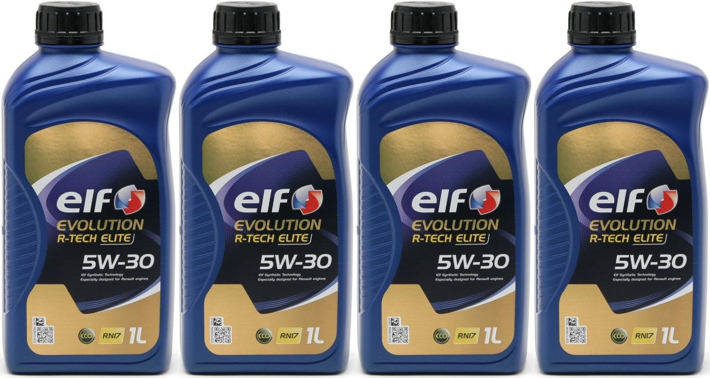 Elf Evolution R-Tech RN17 5W-30 Motoröl 4x 1l = 4 Liter