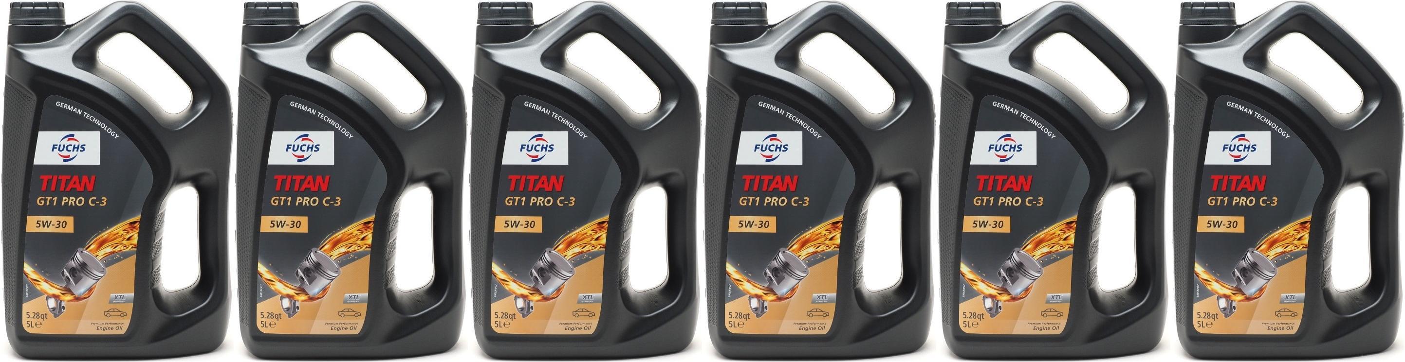 FUCHS TITAN GT1 Pro C-3 5W-30 Motoröl 6x 5 = 30 Liter