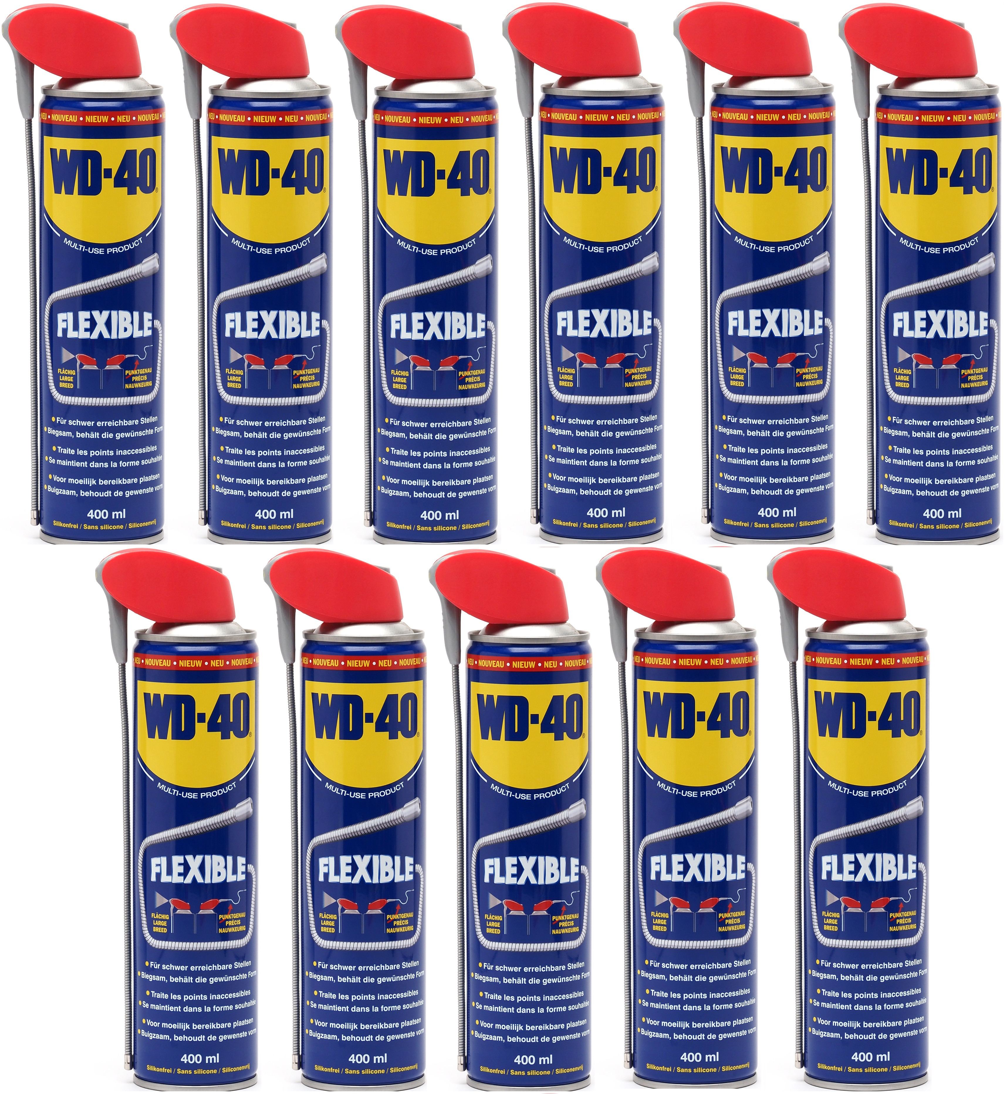 WD-40 Classic Multifunktionsöl Flexible 11x 400 Milliliter