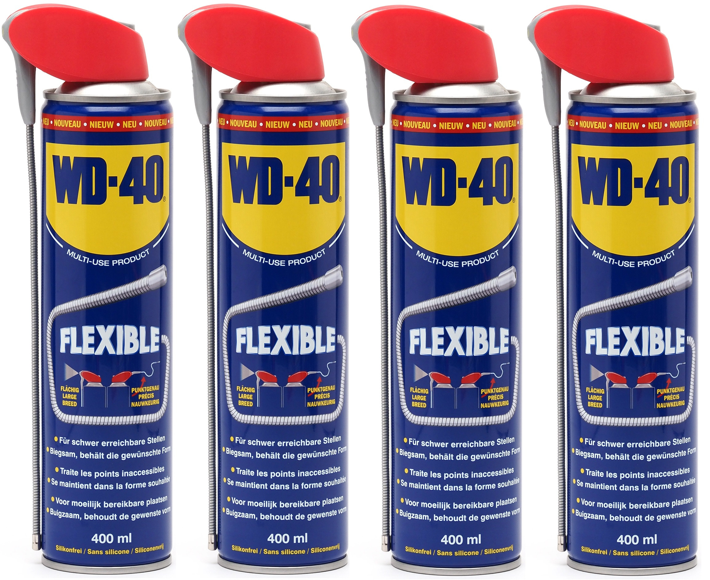 WD-40 Classic Multifunktionsöl Flexible 4x 400 Milliliter