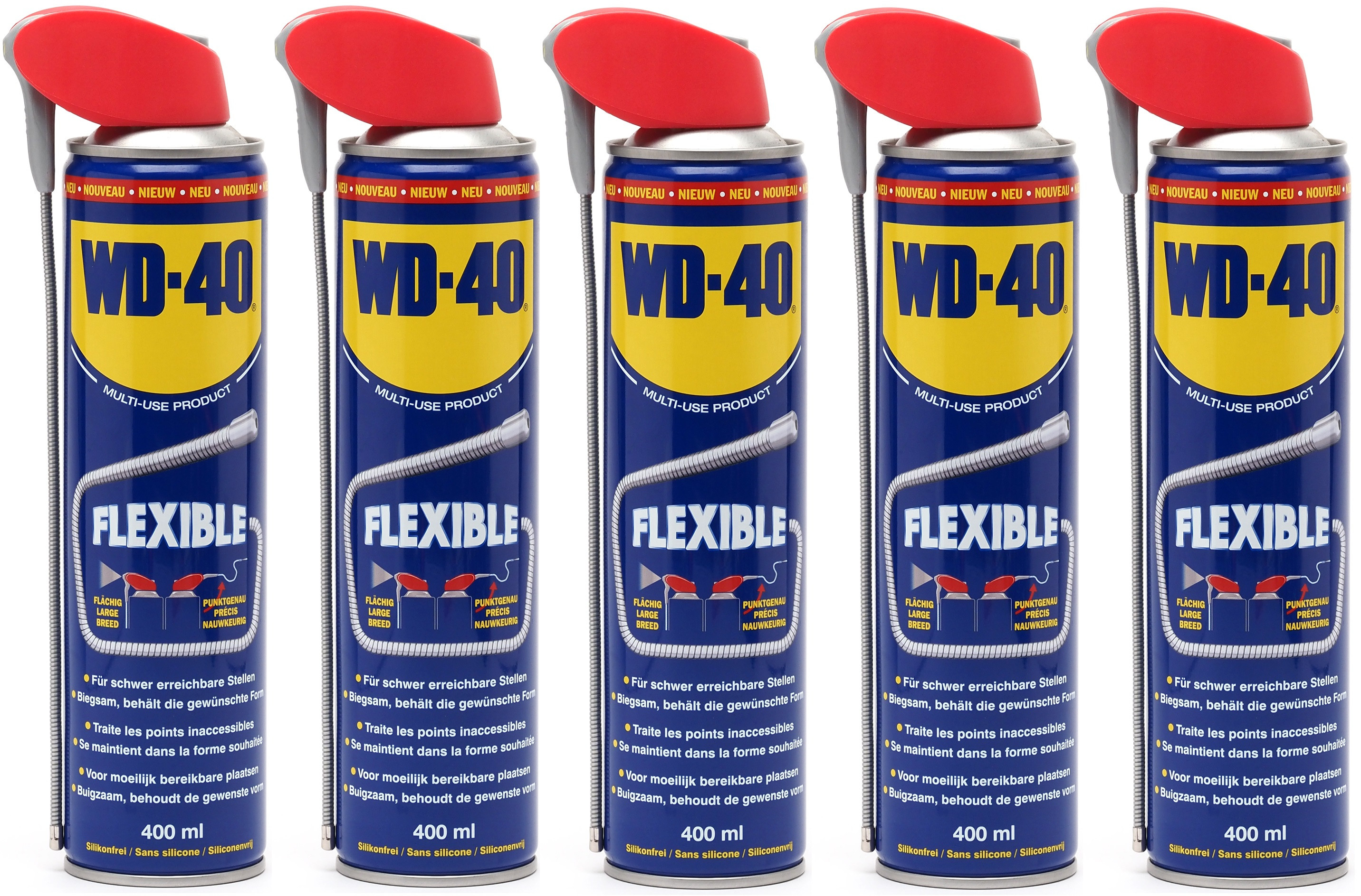 WD-40 Classic Multifunktionsöl Flexible 5x 400 Milliliter