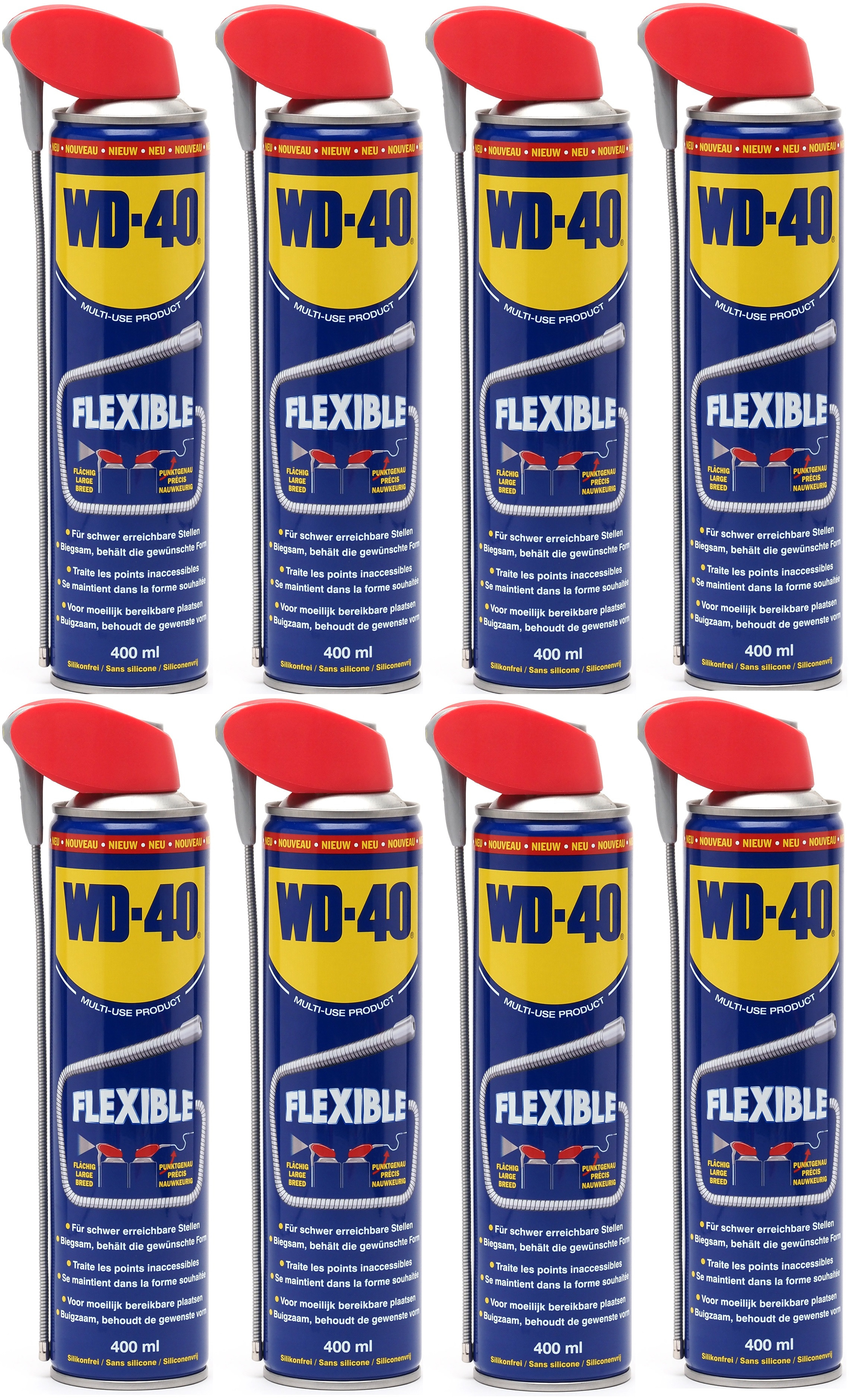 WD-40 Classic Multifunktionsöl Flexible 8x 400 Milliliter