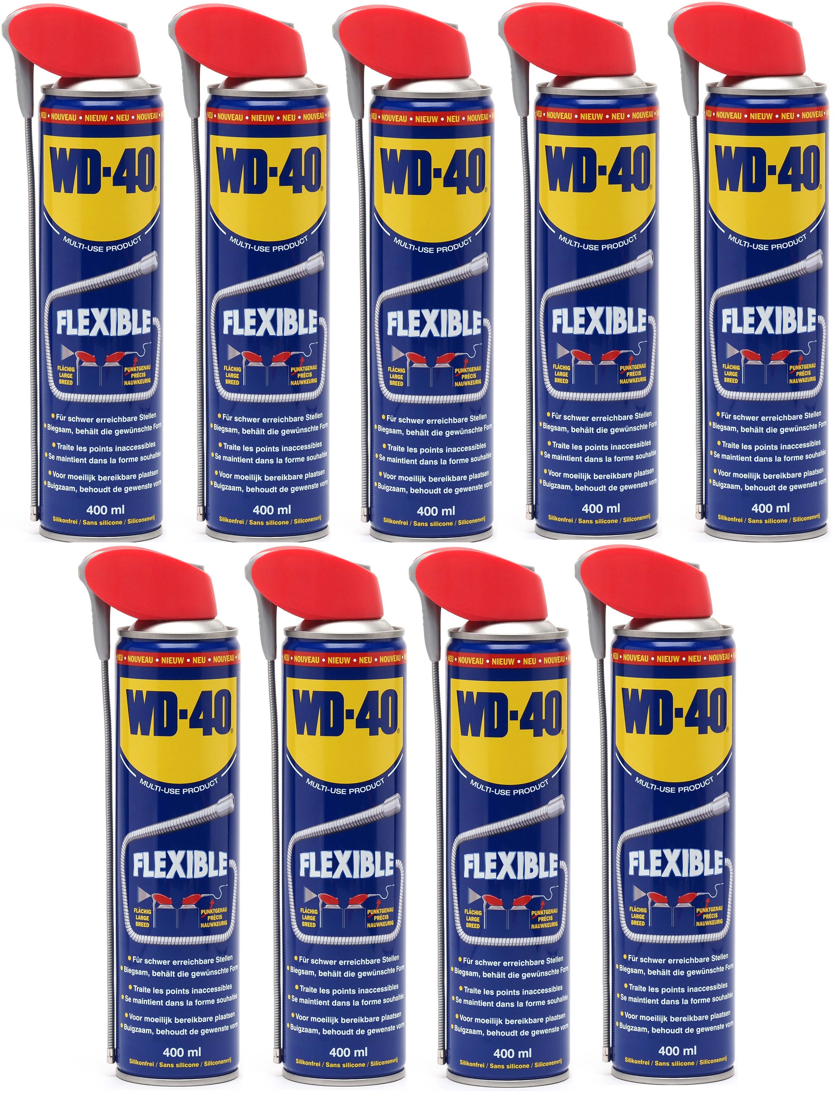WD-40 Classic Multifunktionsöl Flexible 9x 400 Milliliter