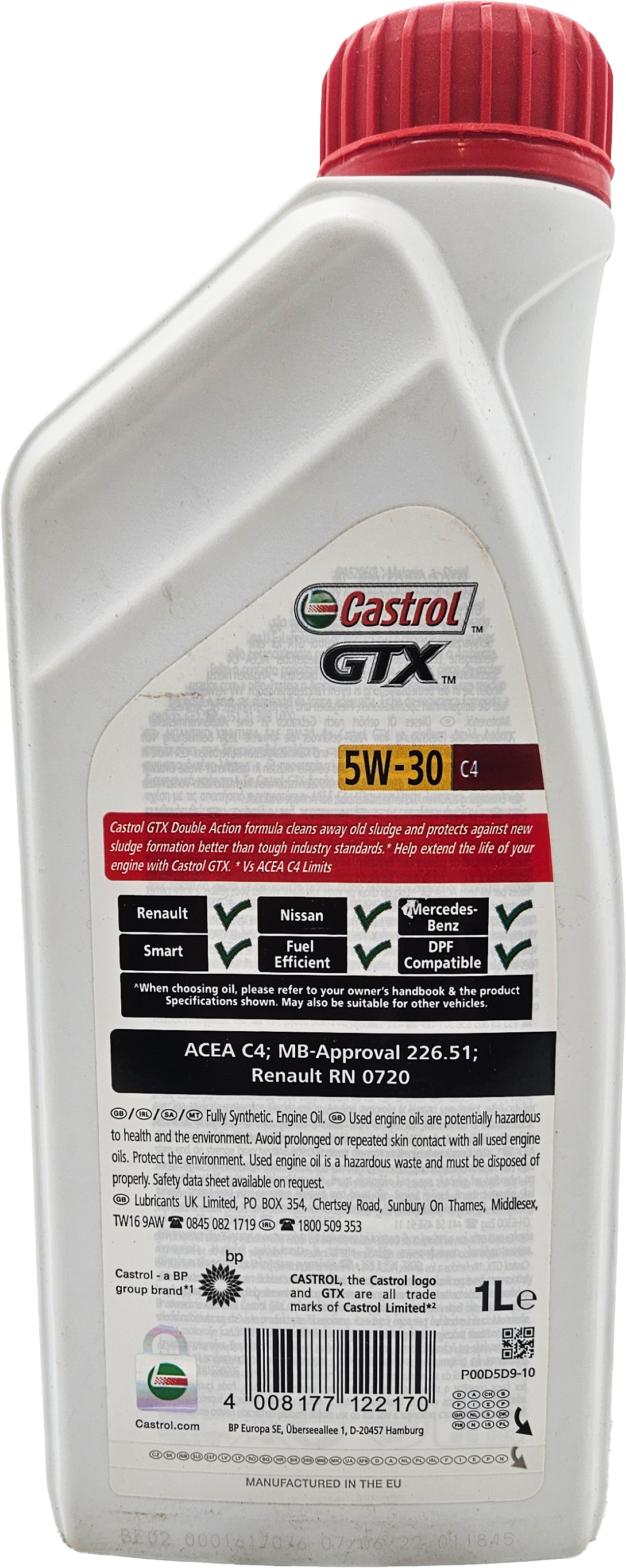 Castrol GTX 5W-30 C4 Motoröl 1l Flasche