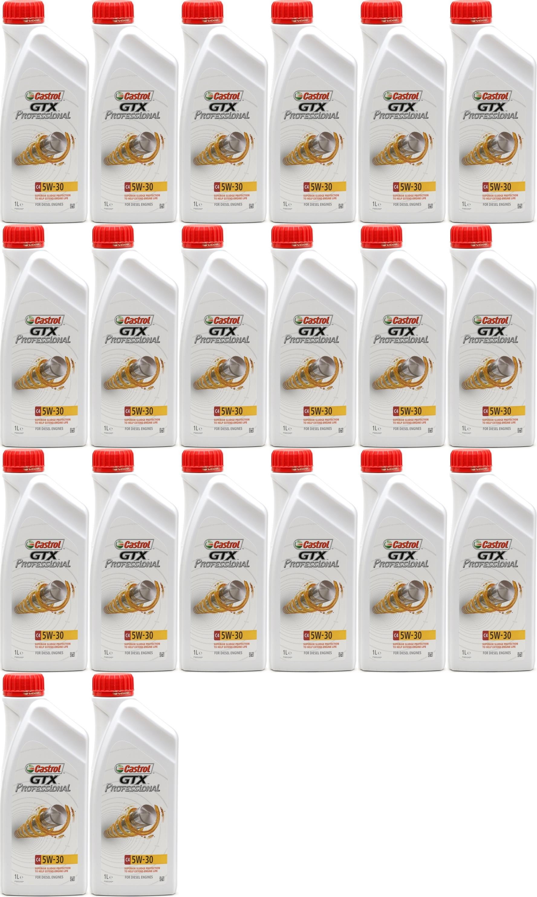 Castrol GTX Professional Titanium C4 5W-30 Motoröl 20x 1l = 20 Liter
