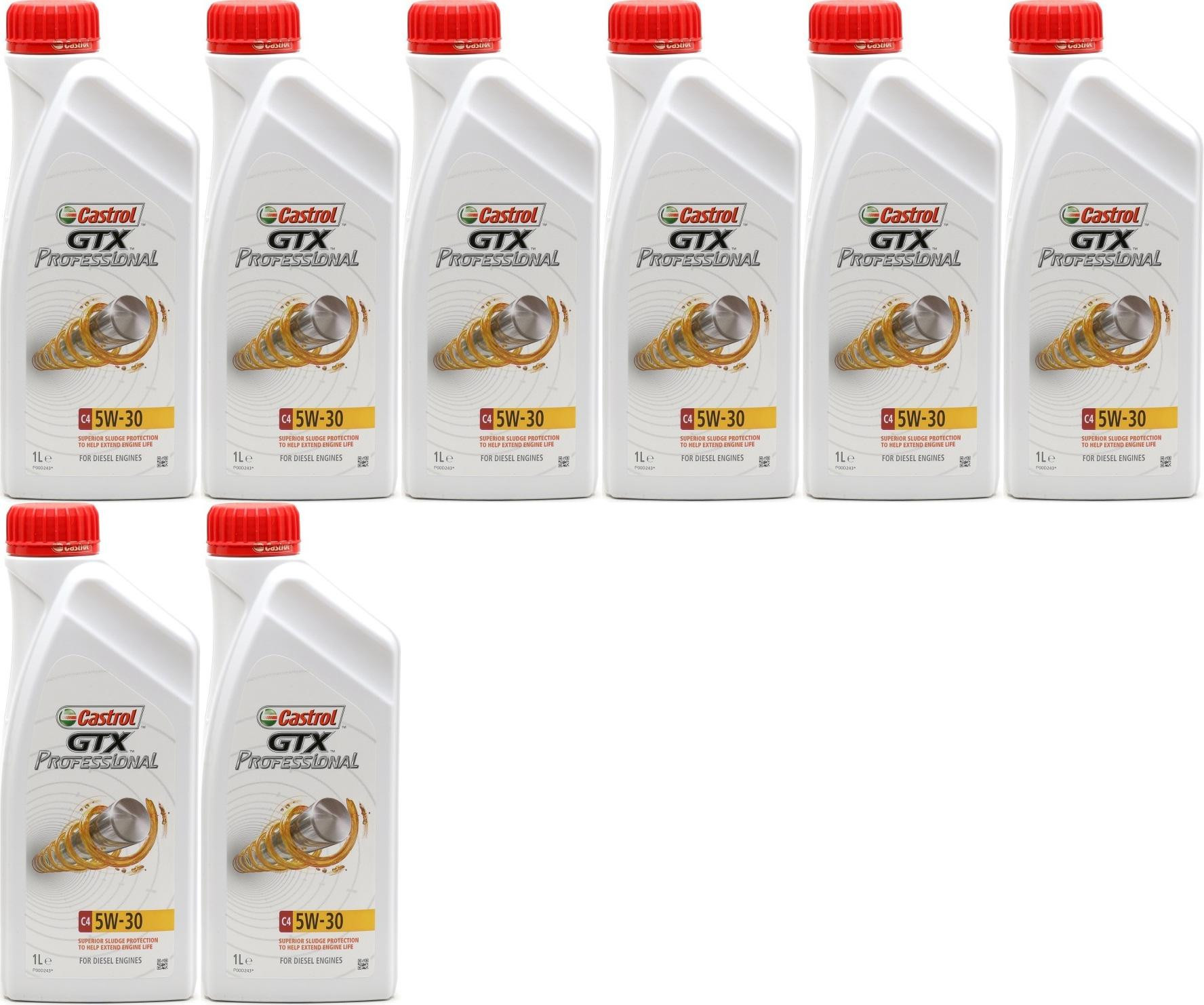 Castrol GTX Professional Titanium C4 5W-30 Motoröl 8x 1l = 8 Liter