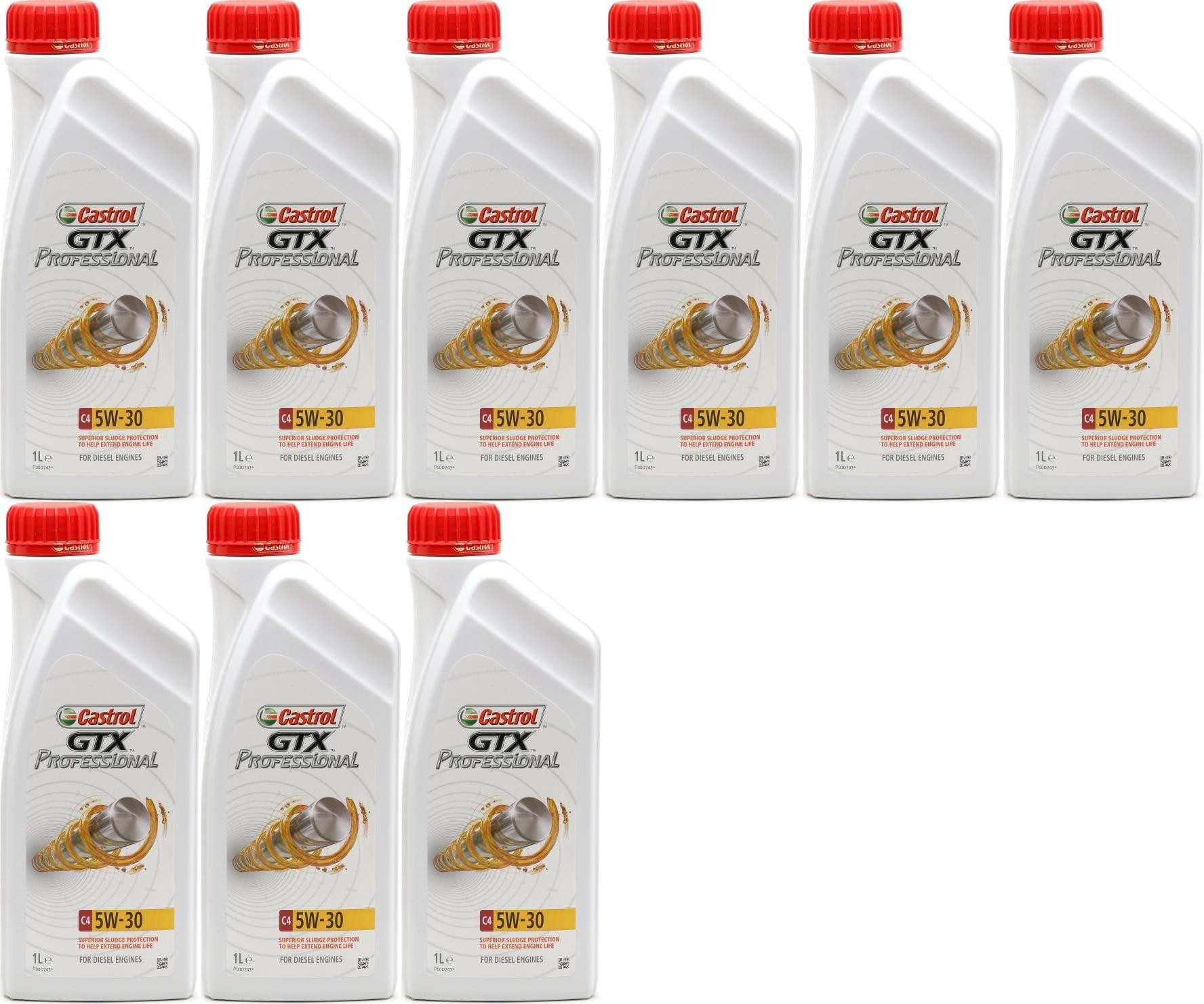 Castrol GTX Professional Titanium C4 5W-30 Motoröl 9x 1l = 9 Liter