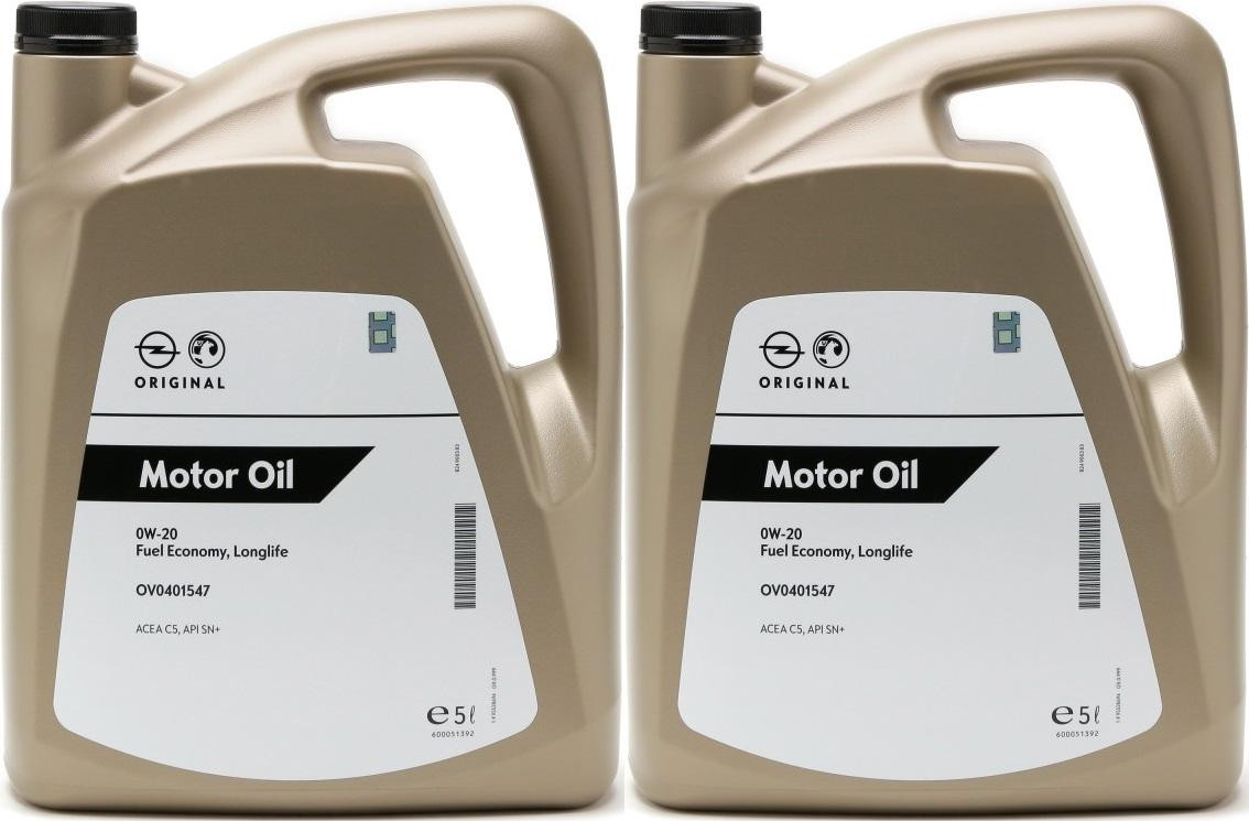 Original GM Opel 0W-20 Fuel Economy Longlife C5 Motoröl 2x 5 = 10 Liter