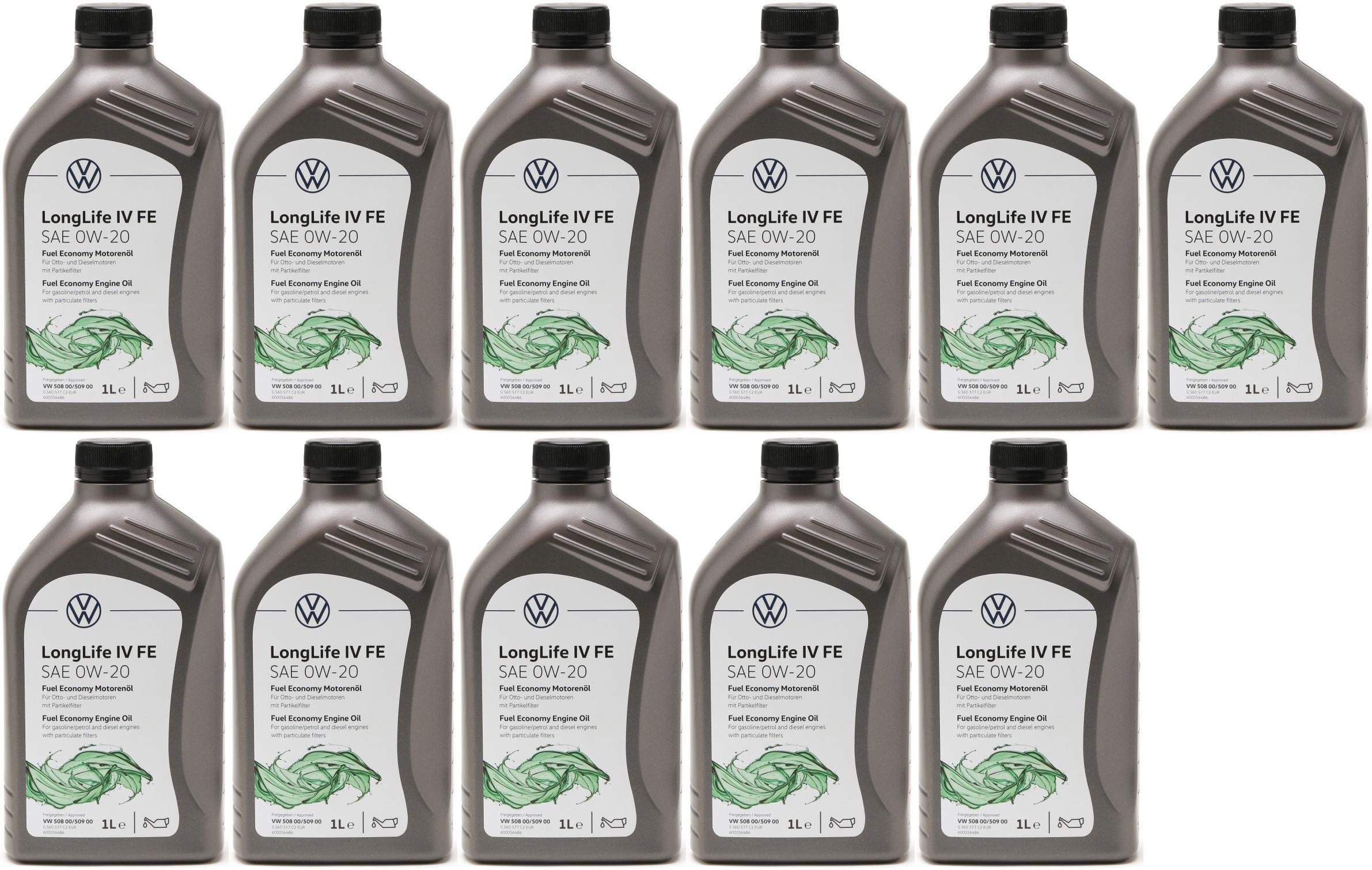 Original VW Longlife IV 0W-20 508.00/ 509.00 GS60577M2EUR - 11x 1l = 11 Liter