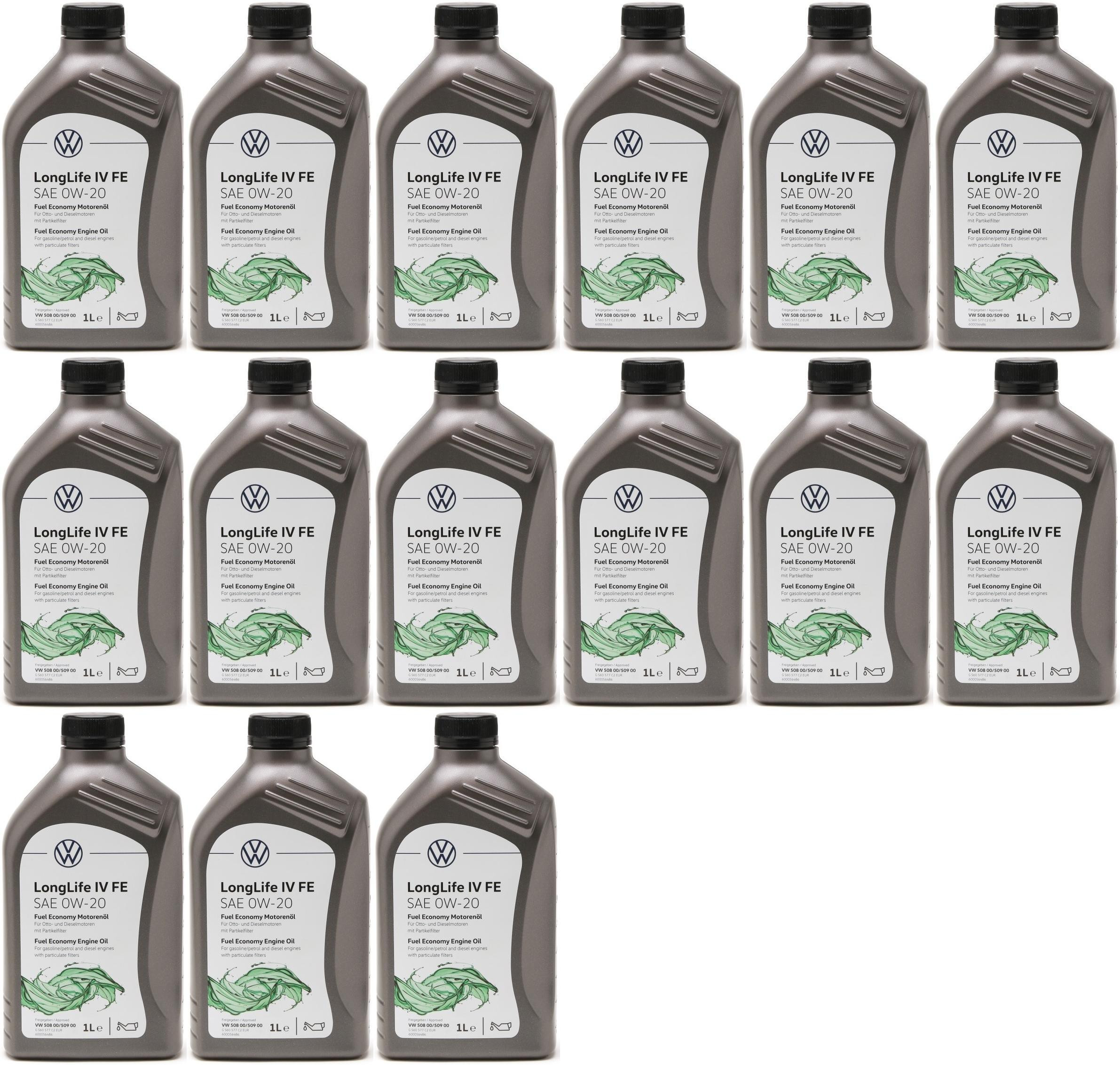 Original VW Longlife IV 0W-20 508.00/ 509.00 GS60577M2EUR - 15x 1l = 15 Liter