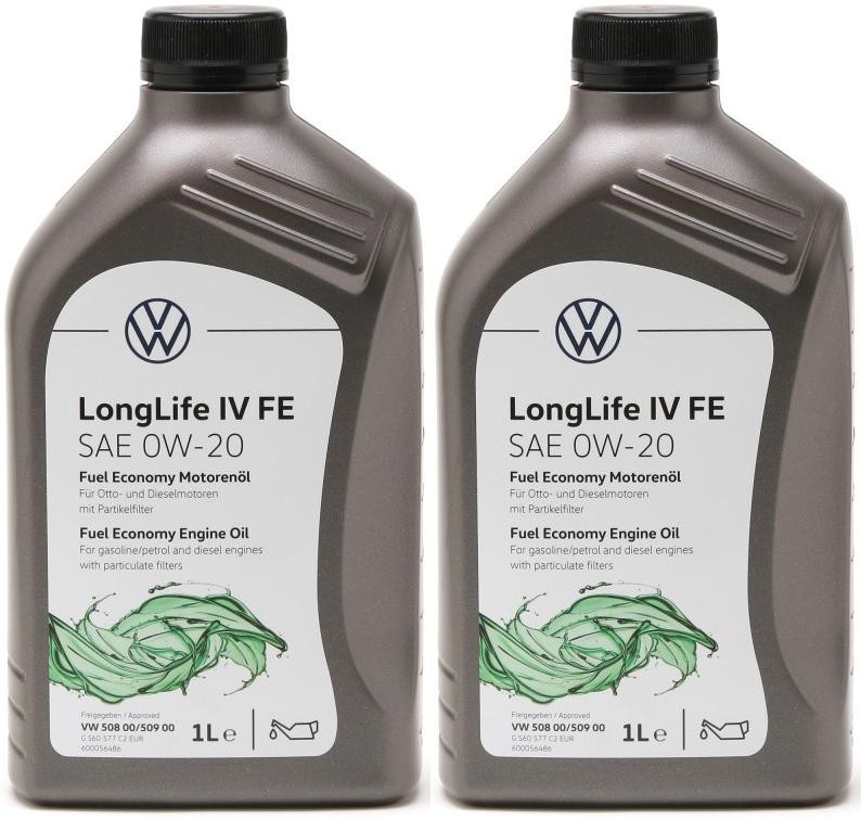 Original VW Longlife IV 0W-20 508.00/ 509.00 GS60577M2EUR - 2x 1l = 2 Liter