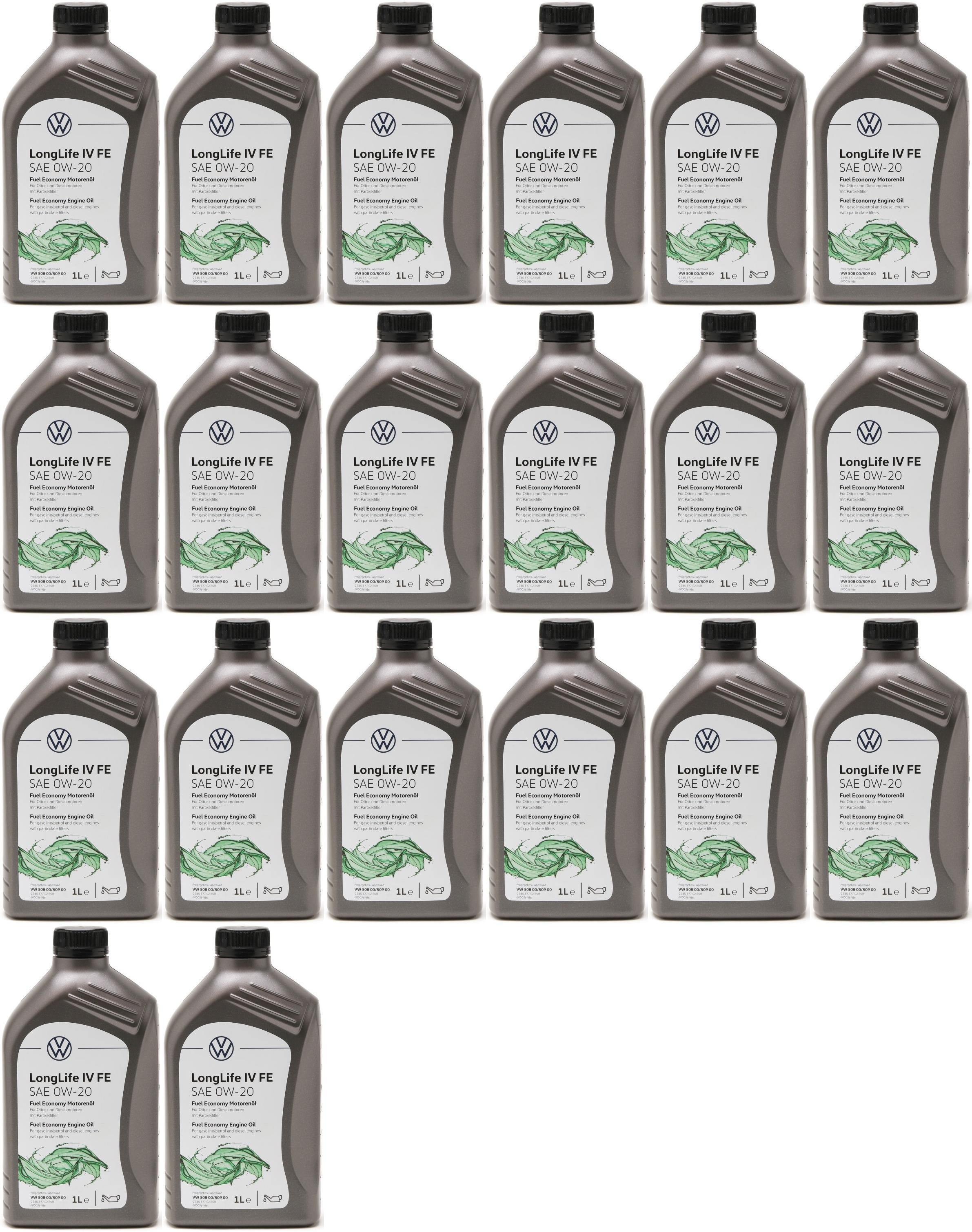Original VW Longlife IV 0W-20 508.00/ 509.00 GS60577M2EUR - 20x 1l = 20 Liter