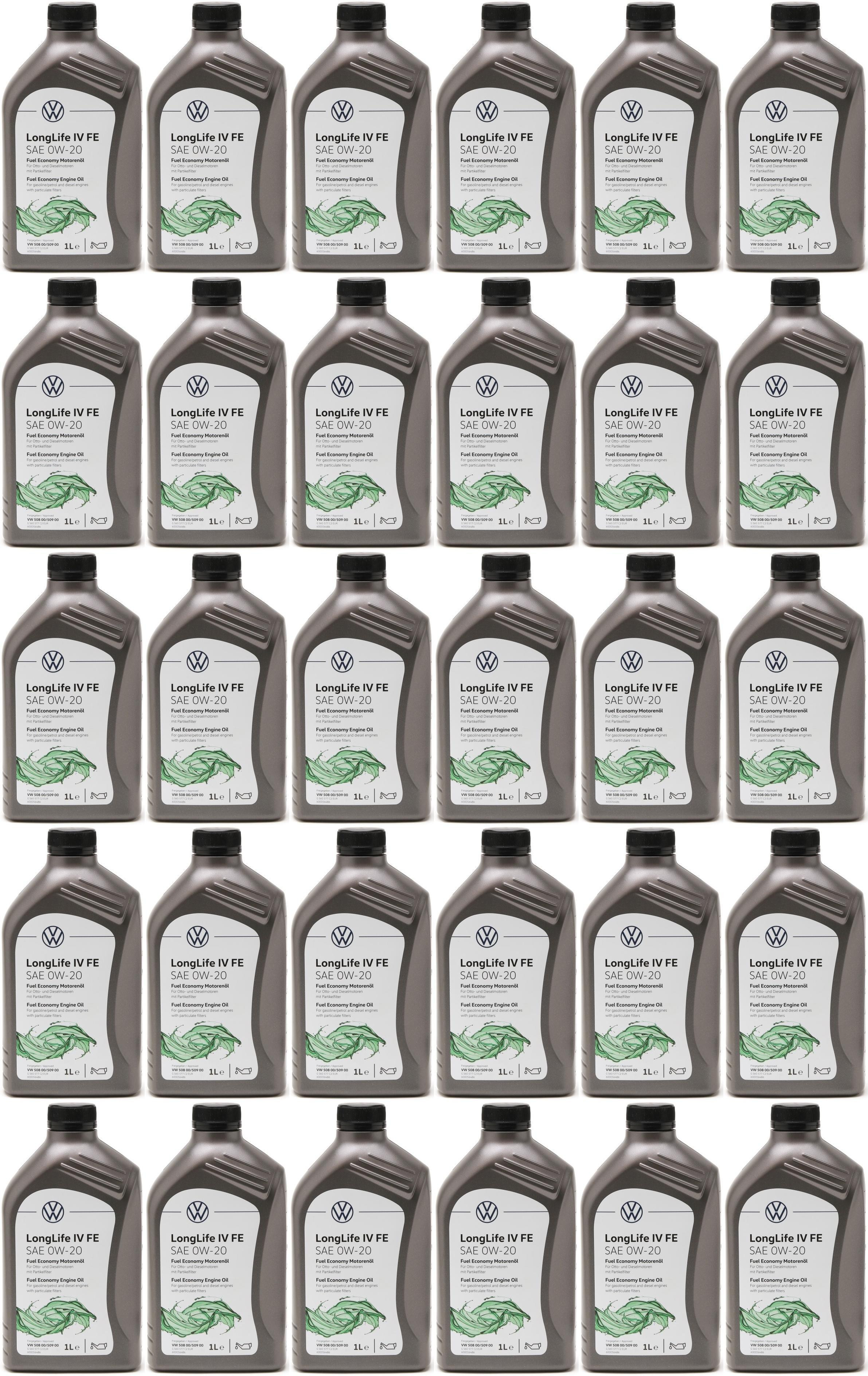 Original VW Longlife IV 0W-20 508.00/ 509.00 GS60577M2EUR - 30x 1l = 30 Liter