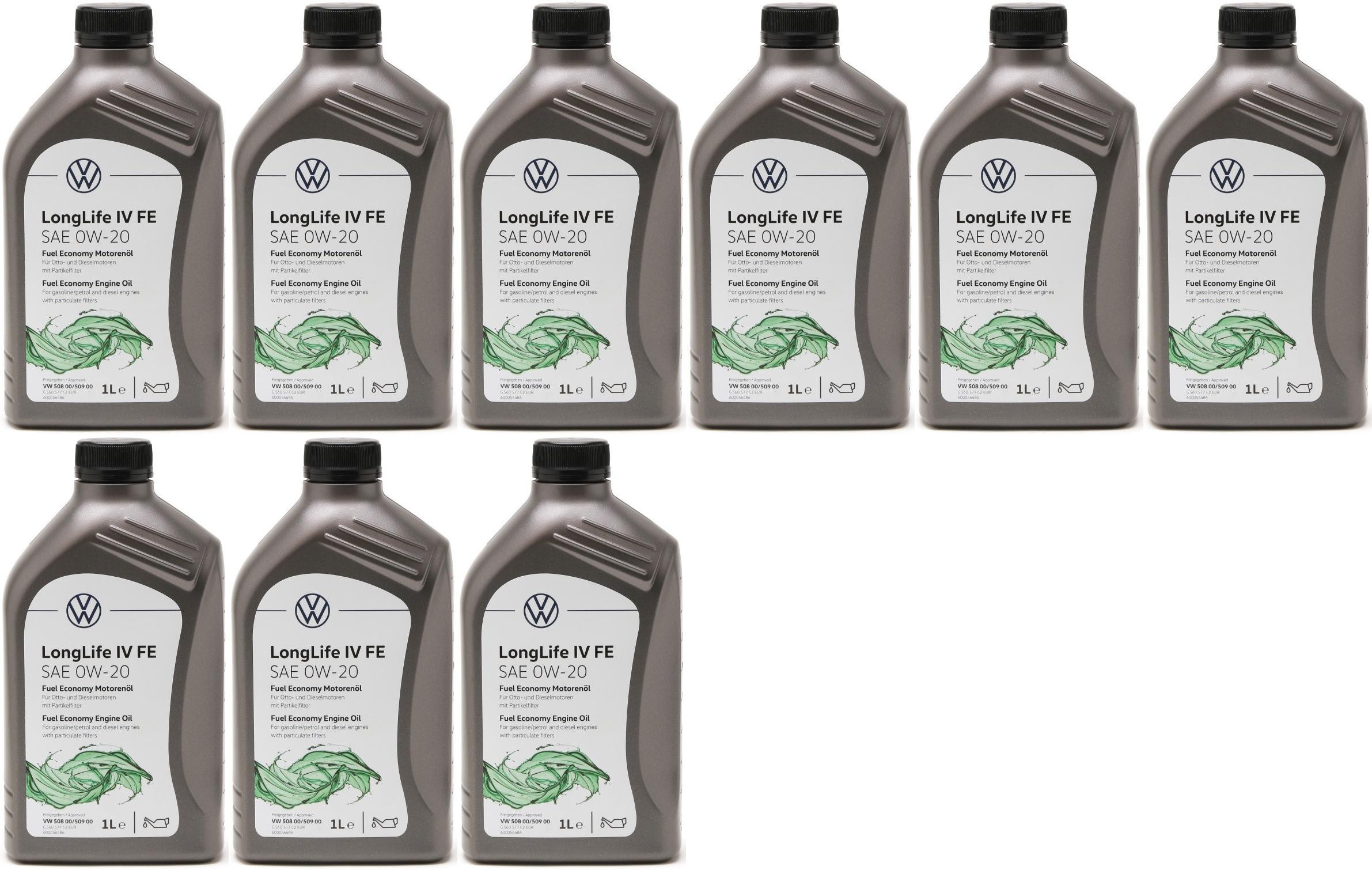 Original VW Longlife IV 0W-20 508.00/ 509.00 GS60577M2EUR - 9x 1l = 9 Liter