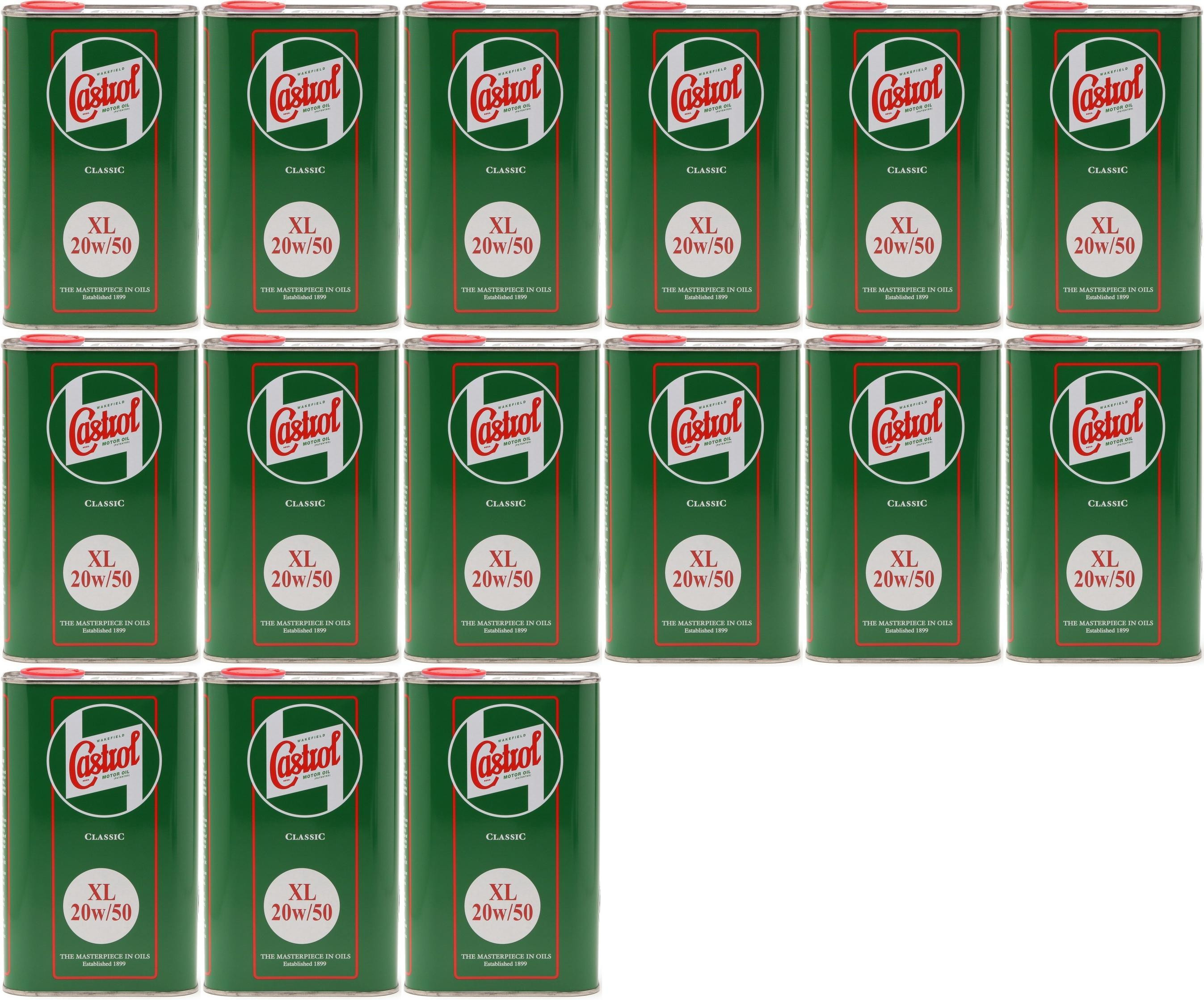 Castrol Classic XL 20W-50 Oldtimer Öl / Classic Cars Motoröl 15x 1l = 15 Liter
