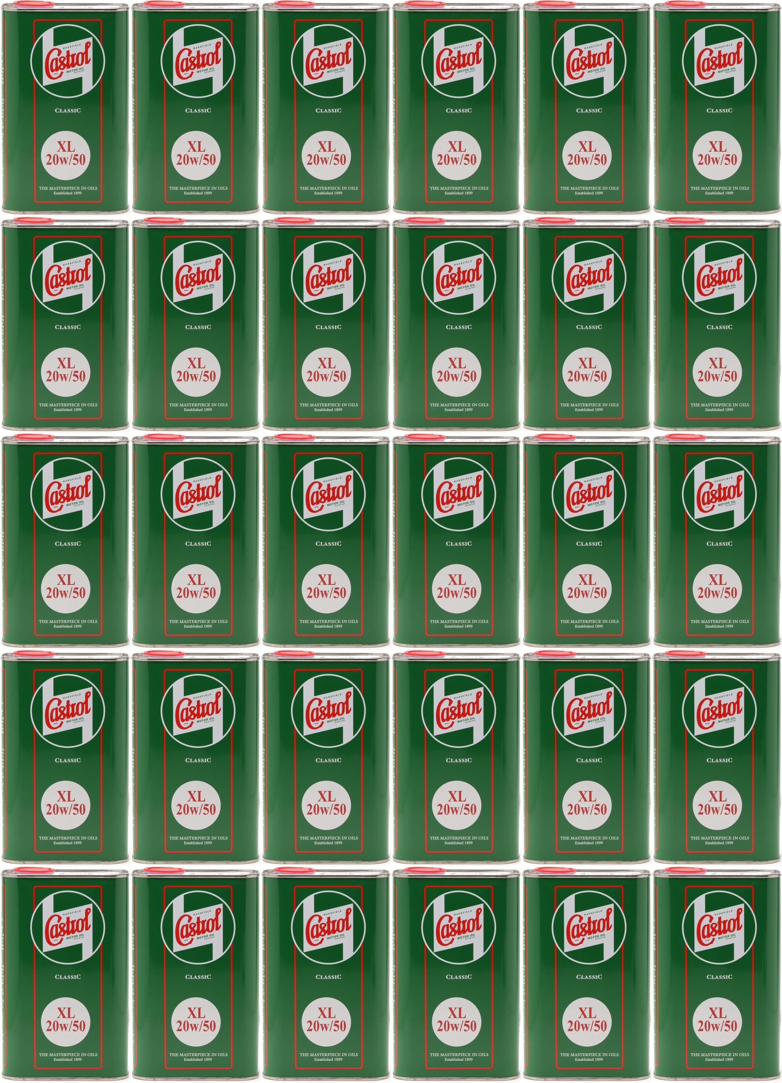 Castrol Classic XL 20W-50 Oldtimer Öl / Classic Cars Motoröl 30x 1l = 30 Liter