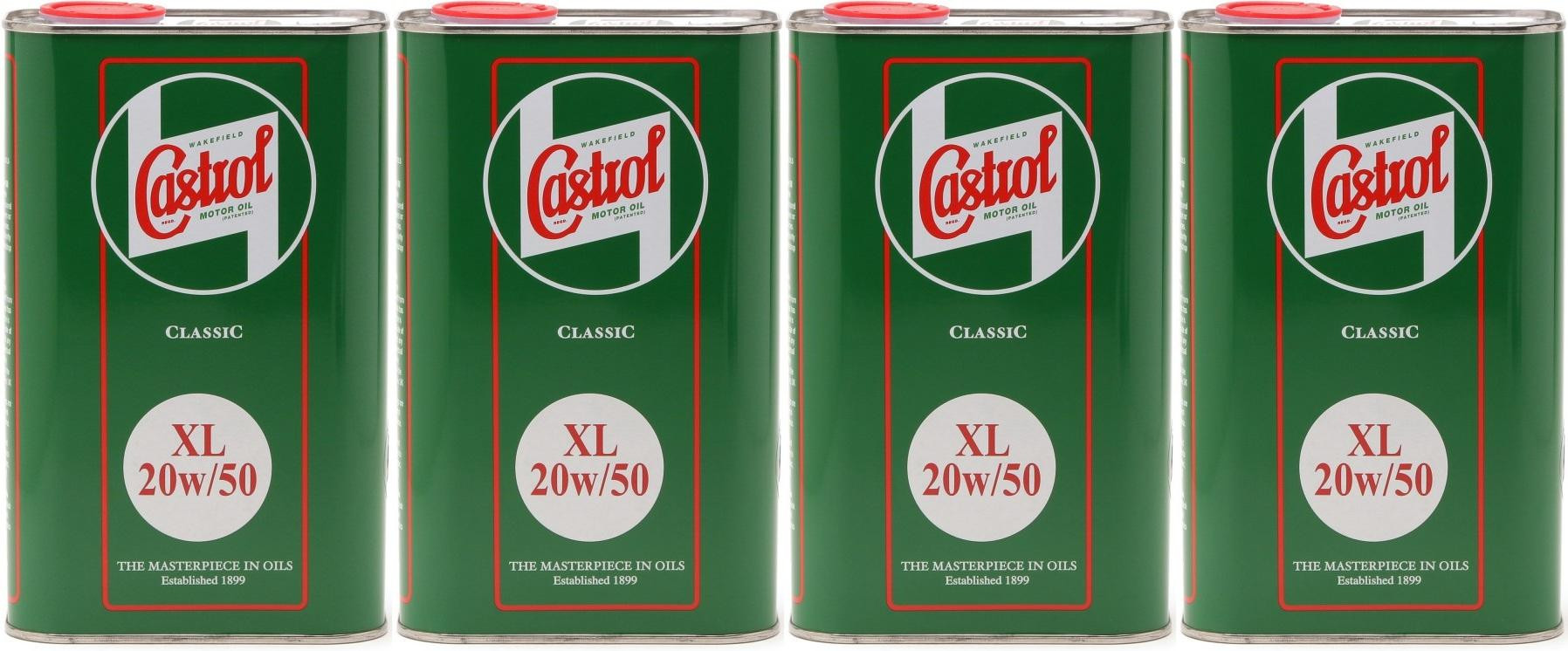 Castrol Classic XL 20W-50 Oldtimer Öl / Classic Cars Motoröl 4x 1l = 4 Liter