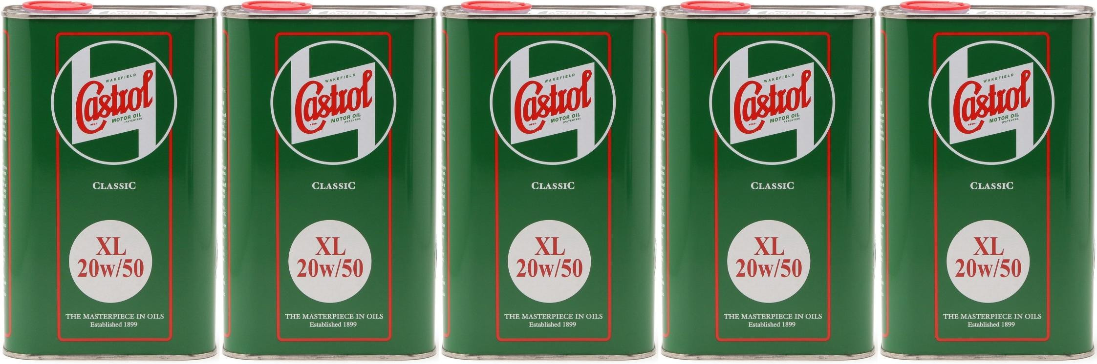 Castrol Classic XL 20W-50 Oldtimer Öl / Classic Cars Motoröl 5x 1l = 5 Liter