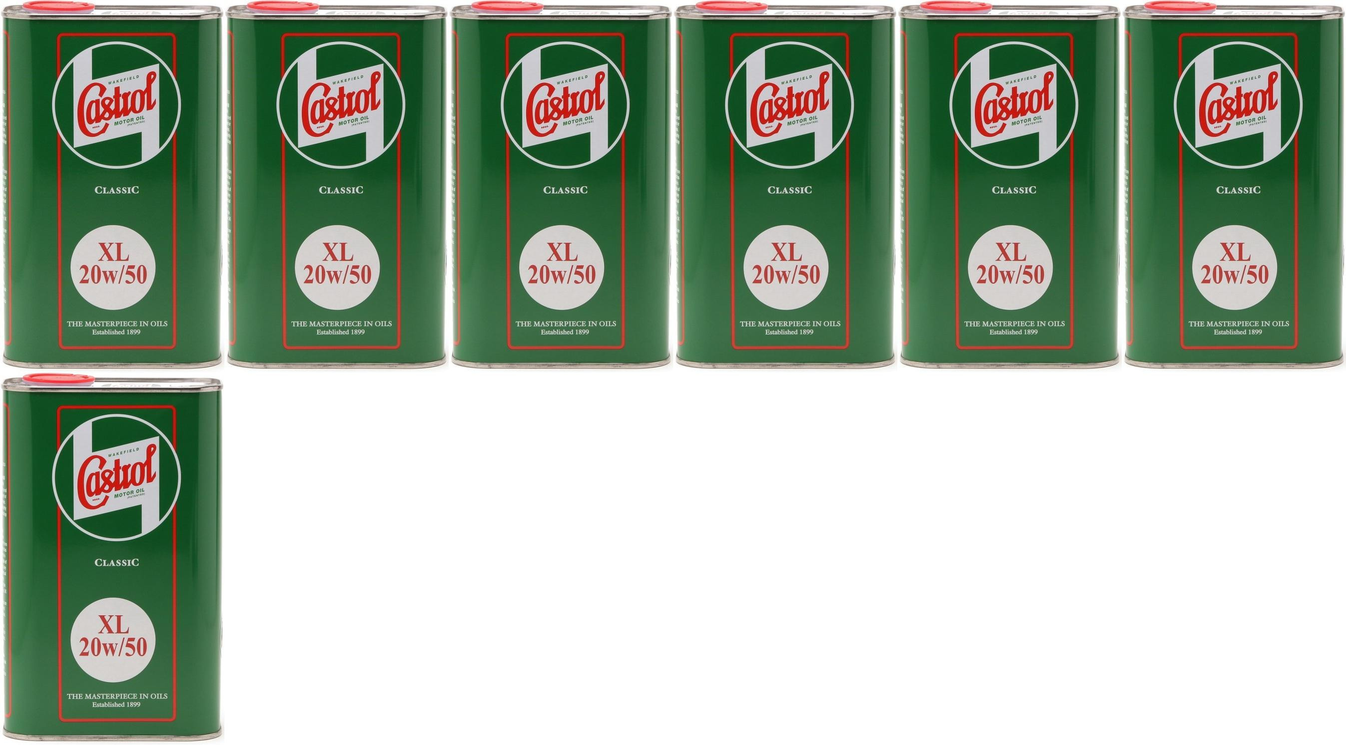 Castrol Classic XL 20W-50 Oldtimer Öl / Classic Cars Motoröl 7x 1l = 7 Liter